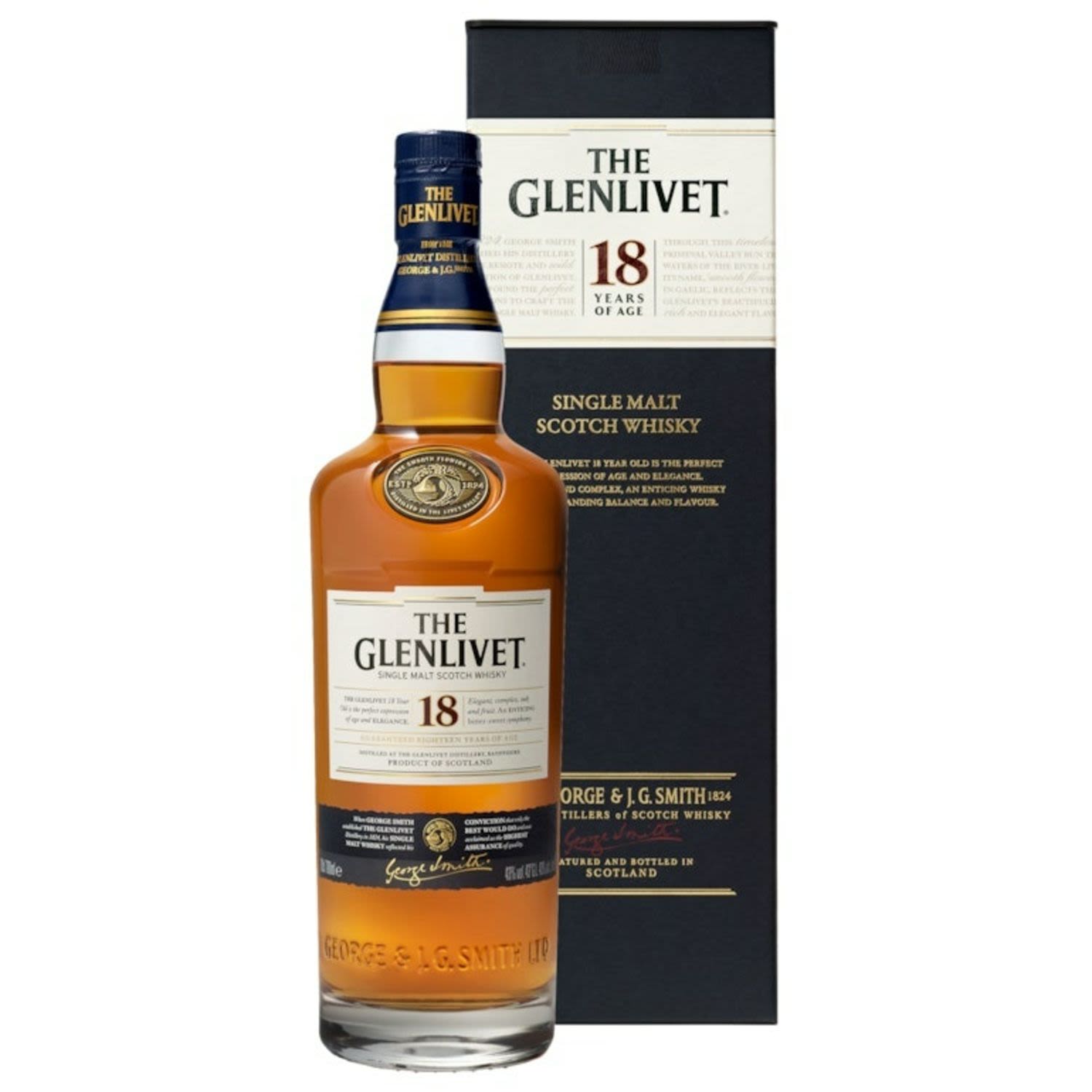 The Glenlivet 18 Year Old Scotch Whisky 700mL Bottle
