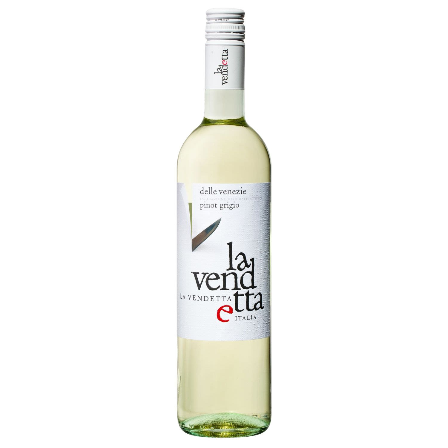La Vendetta Pinot Grigio<br /> <br />Alcohol Volume: 12.00%<br /><br />Pack Format: Bottle<br /><br />Standard Drinks: 7.1</br /><br />Pack Type: Bottle<br /><br />Country of Origin: Italy<br /><br />Region: Verona<br /><br />Vintage: '2014<br />