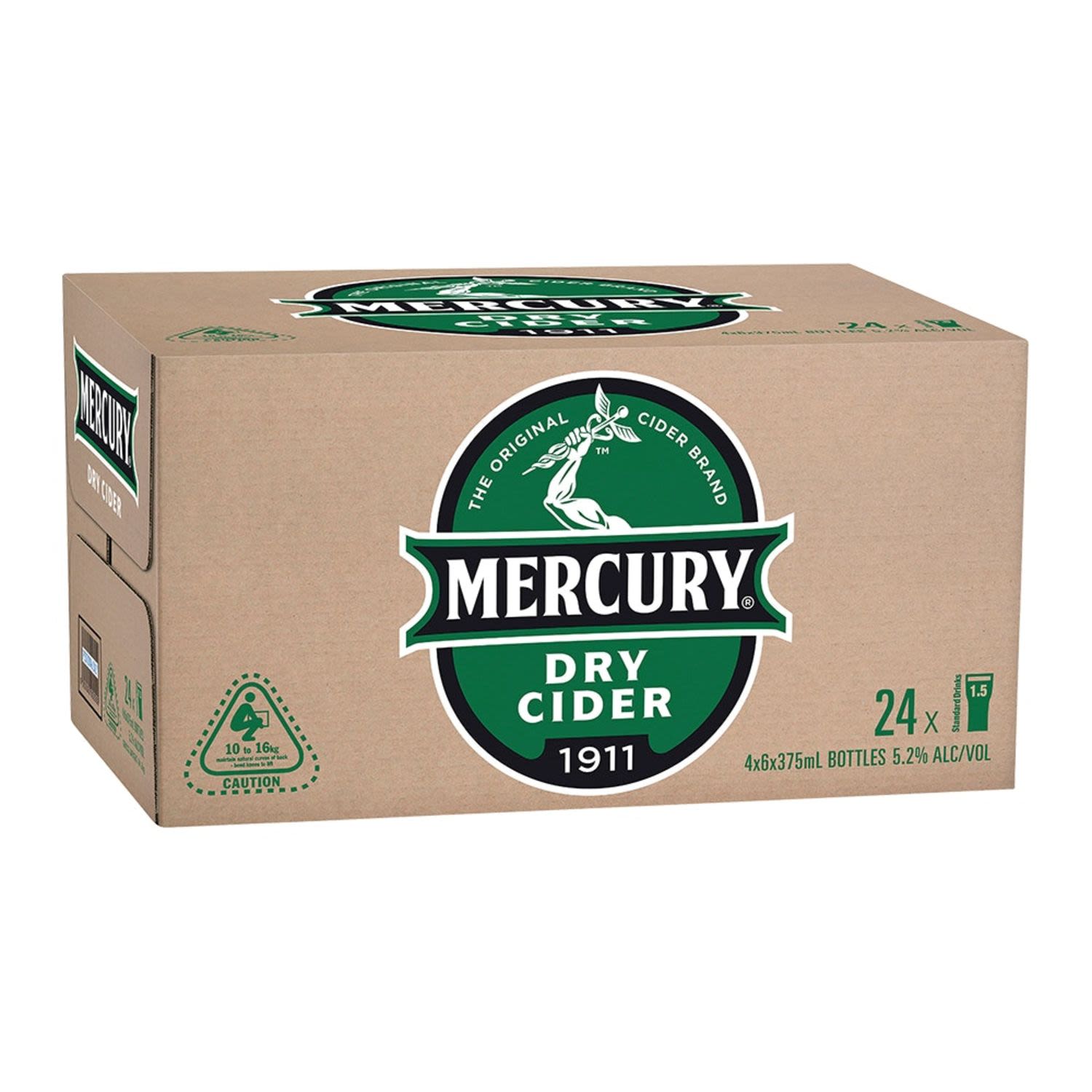 Mercury Dry Cider Bottle 375mL 24 Pack