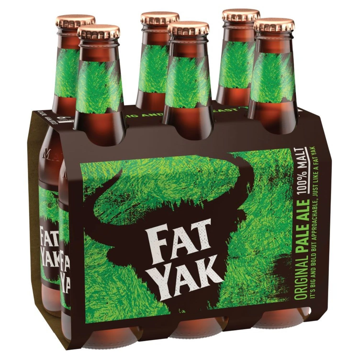 Yak Ales Fat Yak Original Pale Ale Bottle 345mL 6 Pack