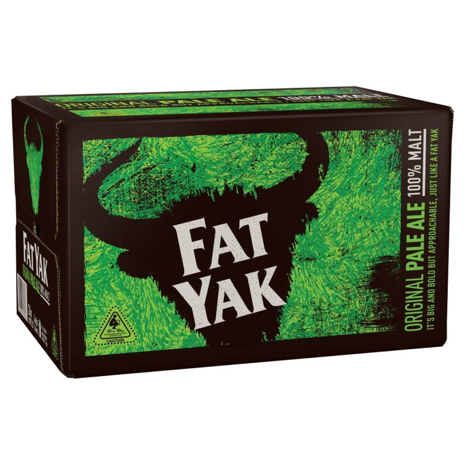 Yak Ales Fat Yak Original Pale Ale Bottle 345mL 24 Pack