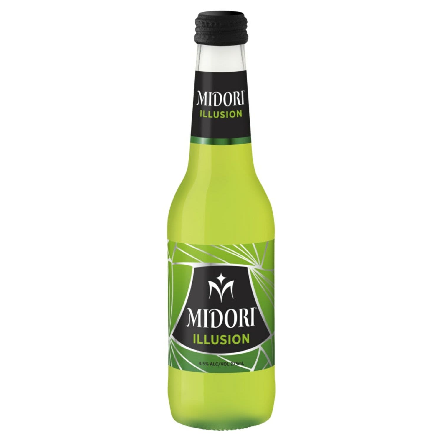MIDORI Illusion is the quintessential Australian summer cocktail. A mouth-watering combination of MIDORI and refreshing pineapple, with a hint of vodka gives you the fresh taste of summer all year round.<br /> <br />Alcohol Volume: 4.50%<br /><br />Pack Format: Bottle<br /><br />Standard Drinks: 0.9</br /><br />Pack Type: Bottle<br />