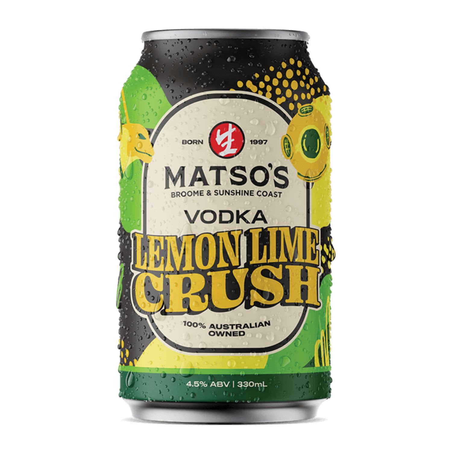 Matso's Vodka Lemon Lime Crush Can 330mL