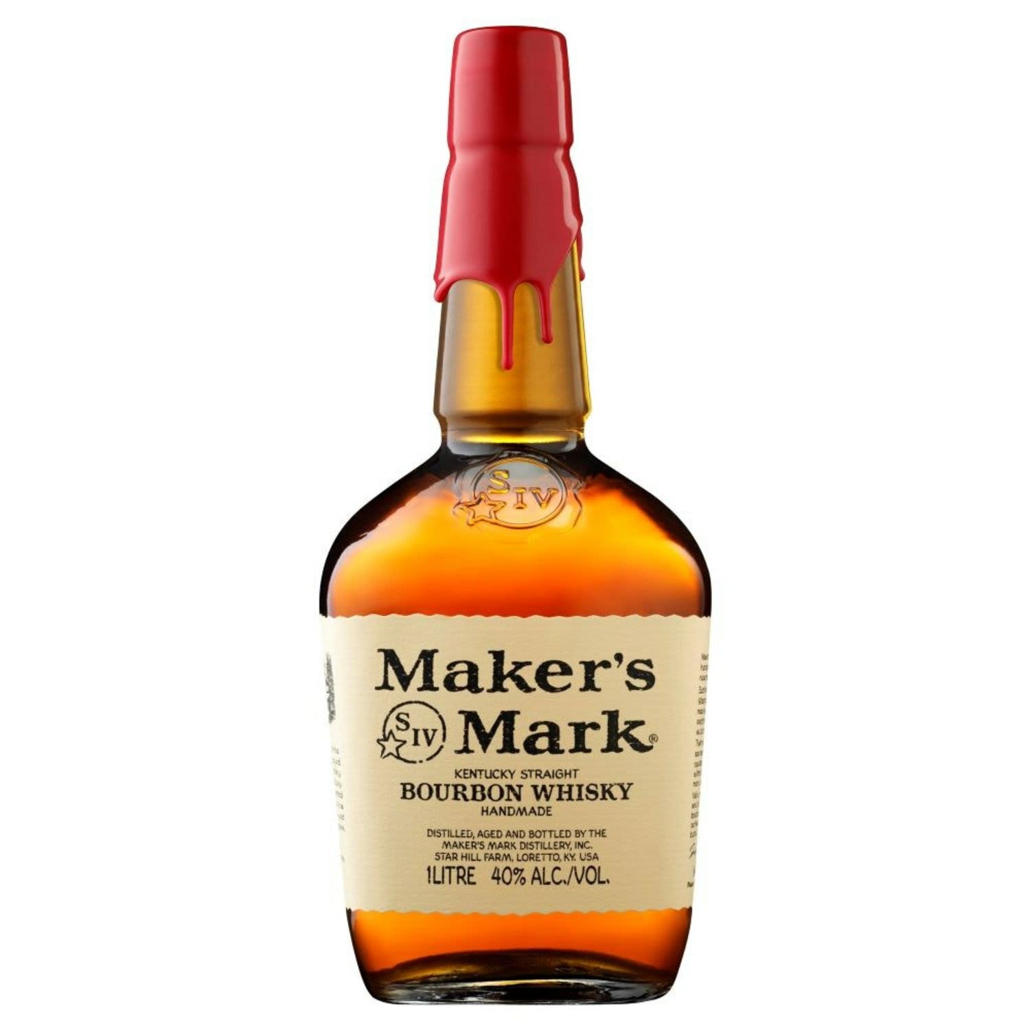 Maker's Mark is a unique and full-flavoured, hand-made Bourbon, made using the old-style sour-mash method and sealed with the iconic red wax. It is smooth and approachable with an easy finish – a true contrast to hot, harsh whiskies that "blow your ears off," and a downright revolutionary idea at the time. <br /> <br />Alcohol Volume: 40.00%<br /><br />Pack Format: Bottle<br /><br />Standard Drinks: 31.6<br /><br />Pack Type: Bottle<br /><br />Country of Origin: USA<br />