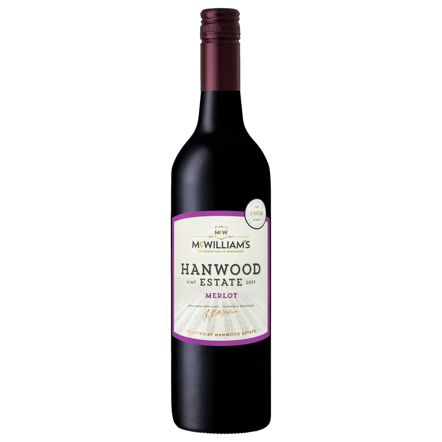 McWilliam's Hanwood Merlot 750mL Bottle