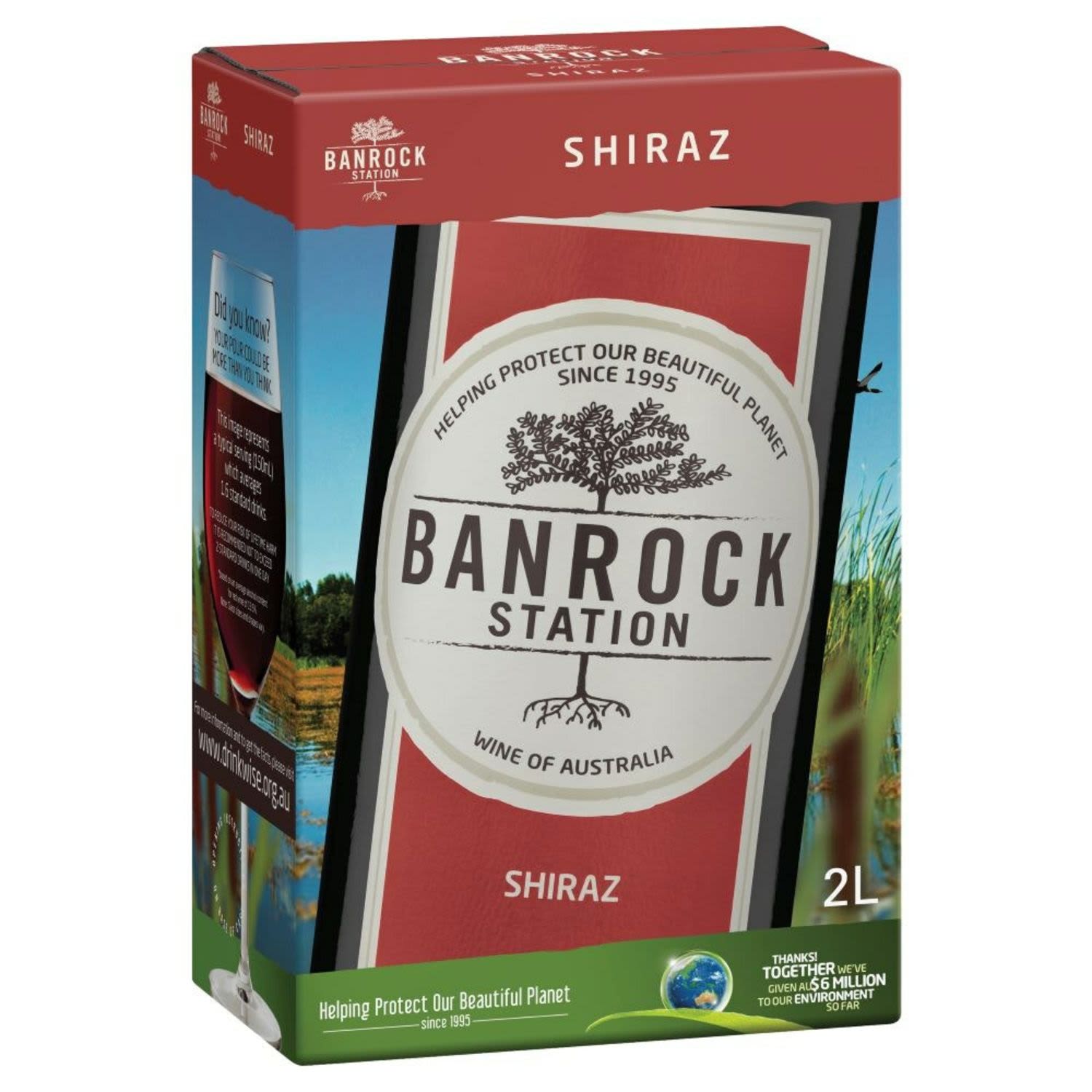 Banrock Station Shiraz Cask 2L<br /> <br />Alcohol Volume: 13.00%<br /><br />Pack Format: Cask<br /><br />Standard Drinks: 20.5<br /><br />Pack Type: Cask<br /><br />Country of Origin: Australia<br /><br />Region: Riverland<br /><br />Vintage: Non Vintage<br />