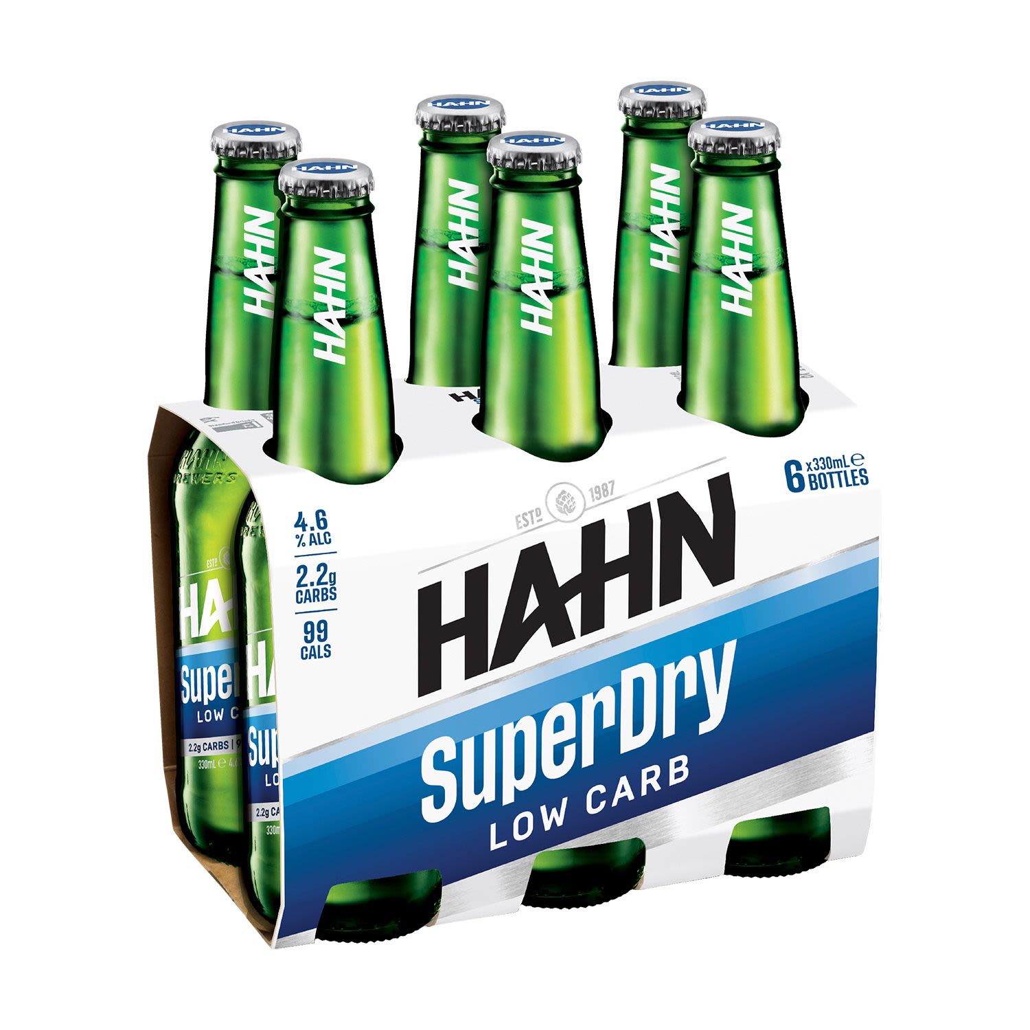 Hahn SuperDry Bottle 330mL 6 Pack