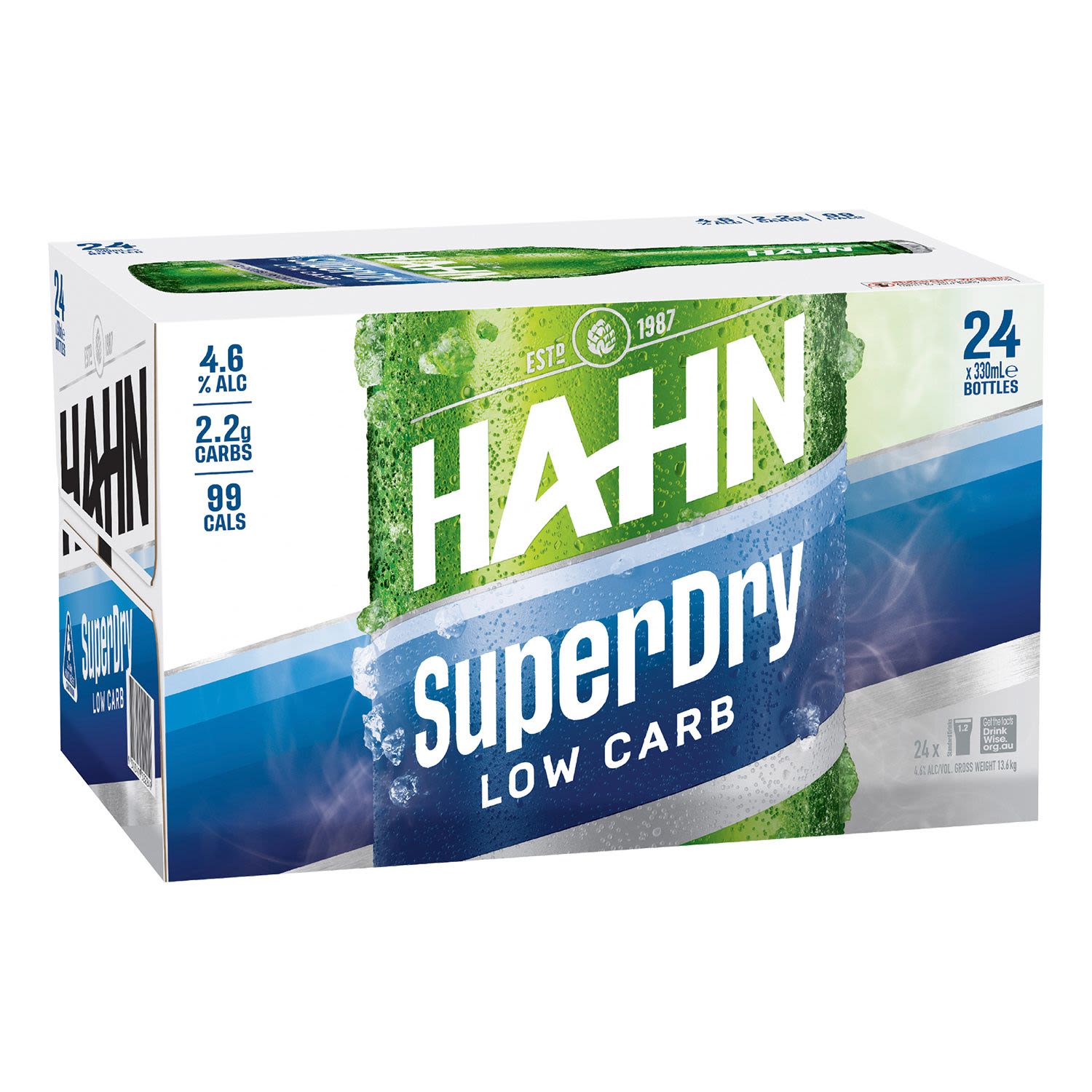 Hahn Super Dry Bottle 330mL 24 Pack