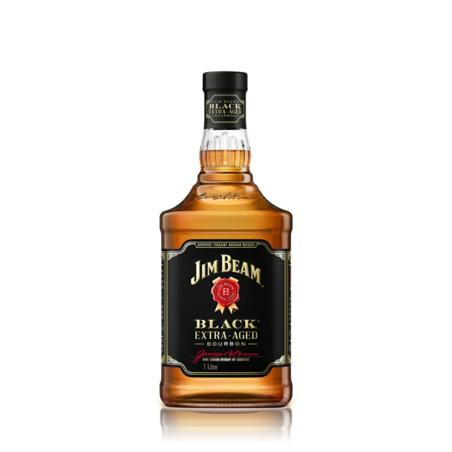 Our premium, 86-proof bourbon whiskey spends years longer being aged in our American White Oak barrels than our original Jim Beam. It’s those extra years of aging that give Jim Beam Black its full-bodied flavour with notes of smooth caramel and warm oak. The result is a full-bodied bourbon with an extra level of elegance and refinement that's meant to be sipped and savoured.<br /> <br />Alcohol Volume: 40.00%<br /><br />Pack Format: Bottle<br /><br />Standard Drinks: 31.6</br /><br />Pack Type: Bottle<br /><br />Country of Origin: USA<br />