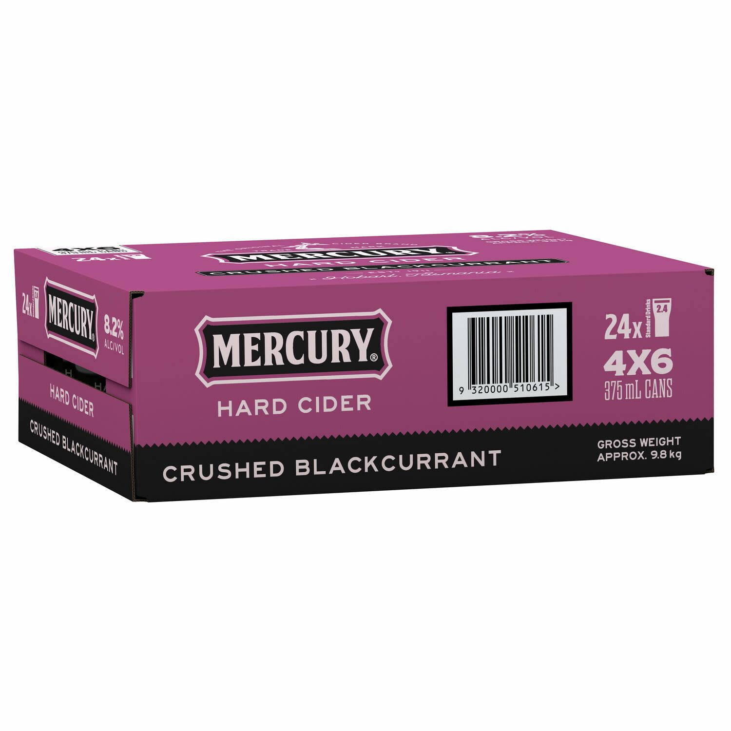 Mercury Hard Cider Crushed Blackcurrent Can 375mL 24 Pack