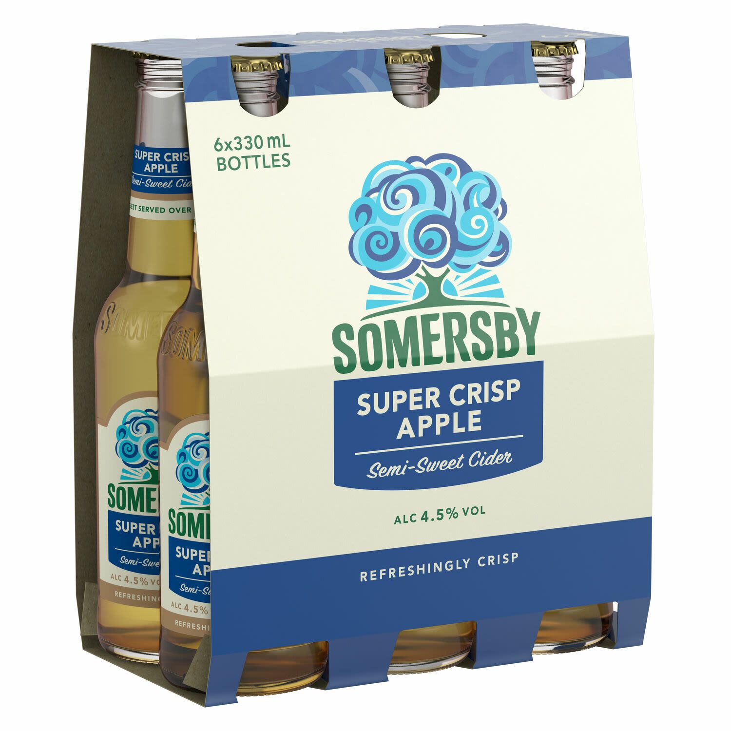 Somersby Super Crisp Apple Cider 4.5% Bottle 330mL 6 Pack