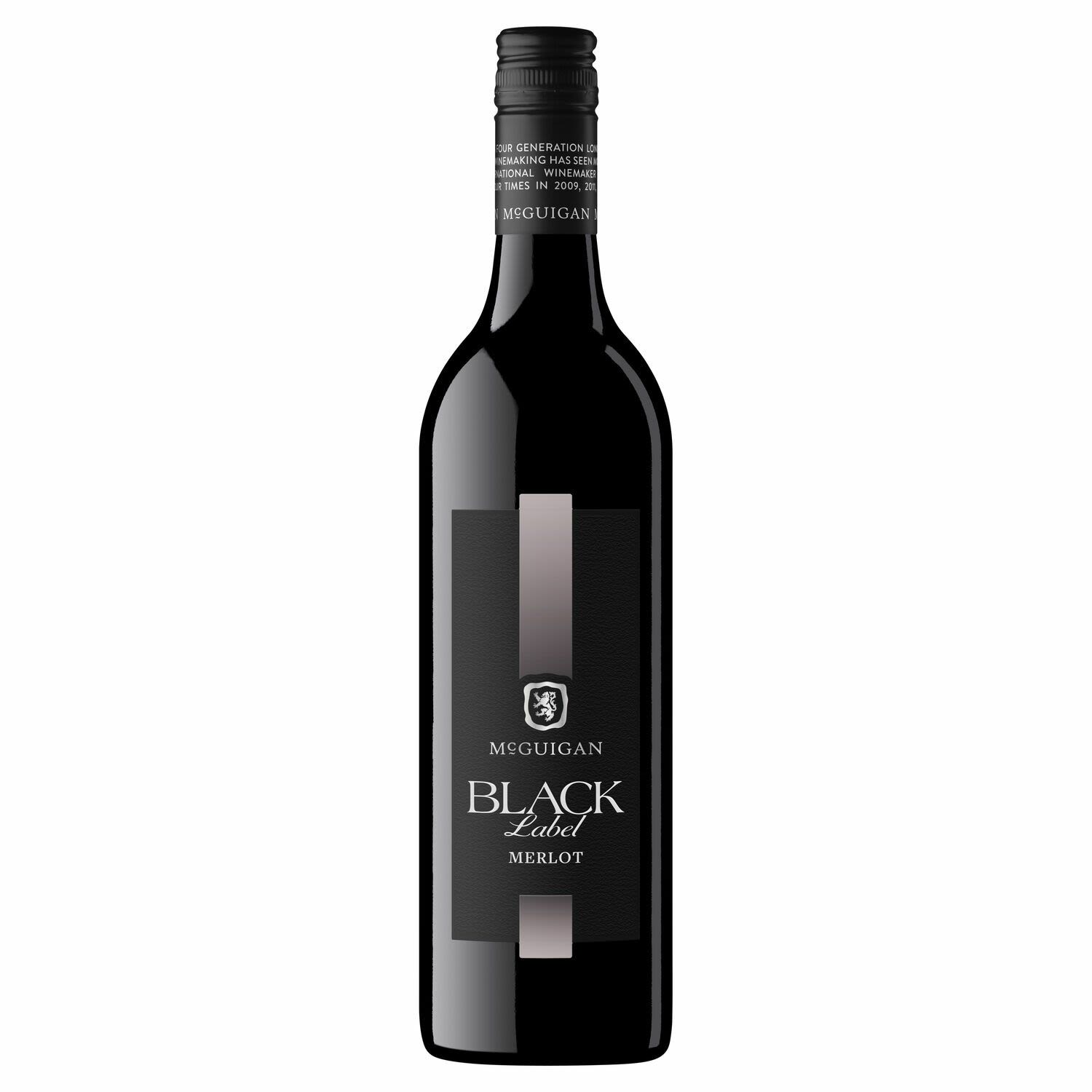 McGuigan Black Label Merlot is a soft and flavoursome wine with ripe fruit flavours of raspberry, cherry and plums. This is nicely integrated with the subtle oak characters of toasty spice and vanilla.<br /> <br />Alcohol Volume: 13.50%<br /><br />Pack Format: Bottle<br /><br />Standard Drinks: 8</br /><br />Pack Type: Bottle<br /><br />Country of Origin: Australia<br /><br />Region: South Eastern Australia<br /><br />Vintage: '2018<br />