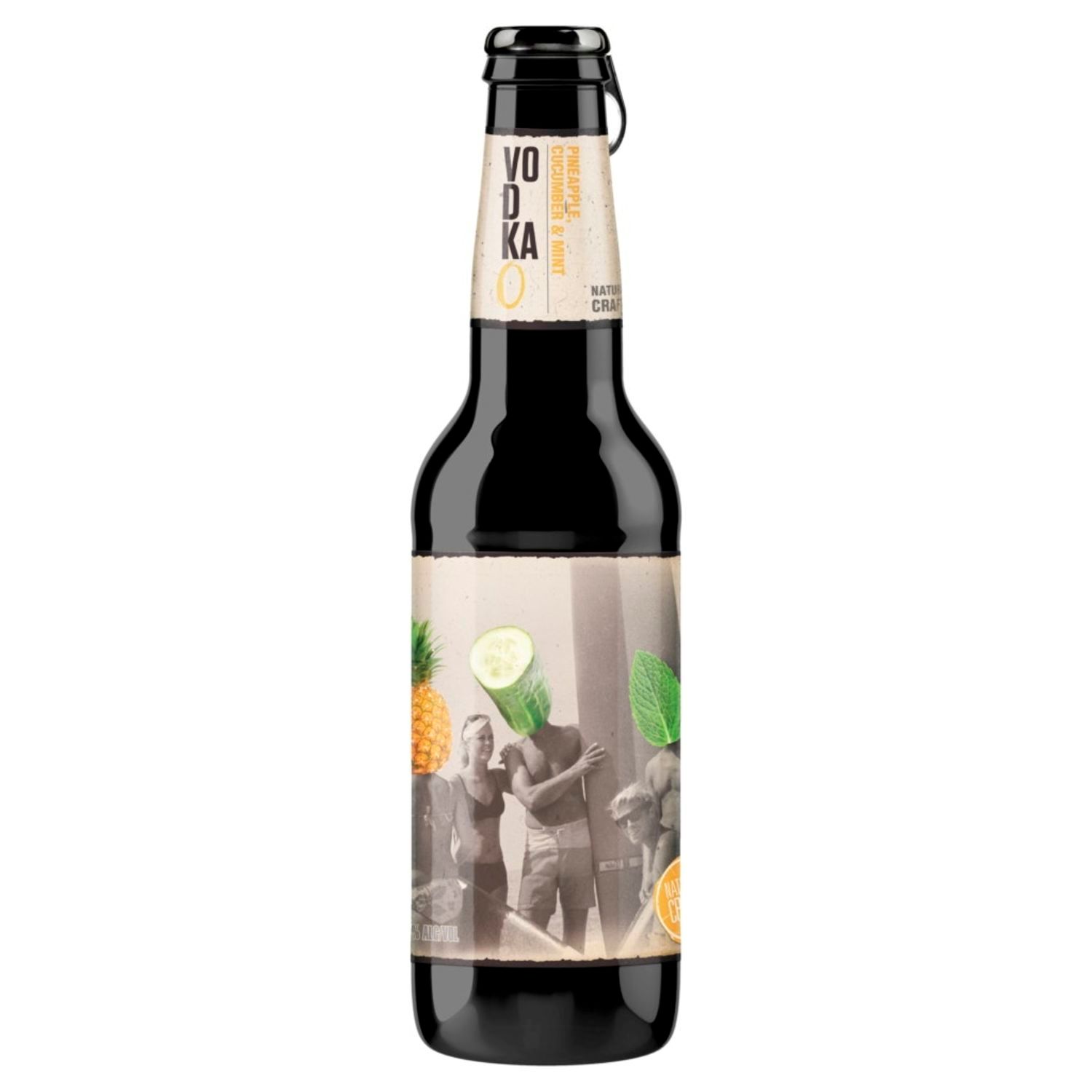 Vodka O Pineapple Cucumber & Mint 330mL Bottle