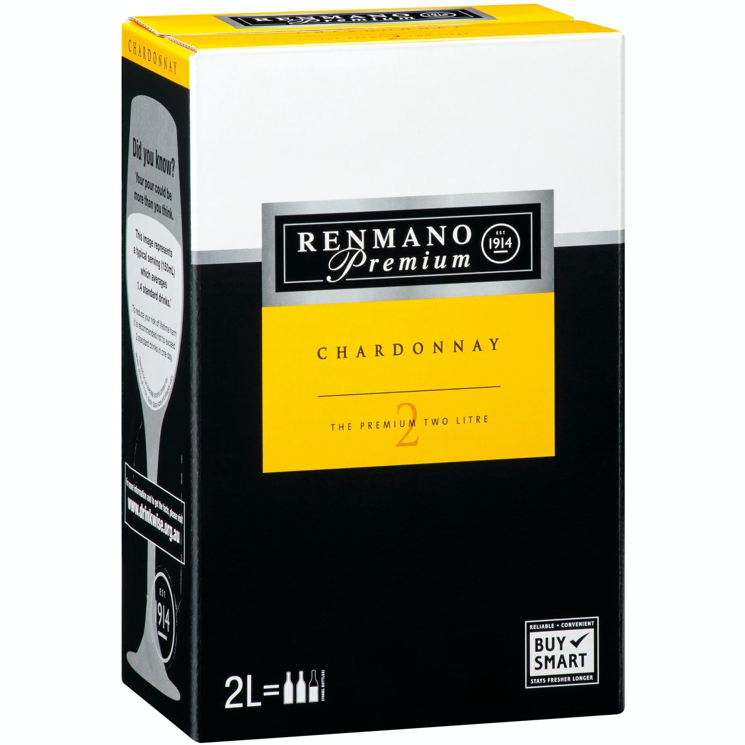 Renmano Premium Chardonnay Cask 2L 750mL