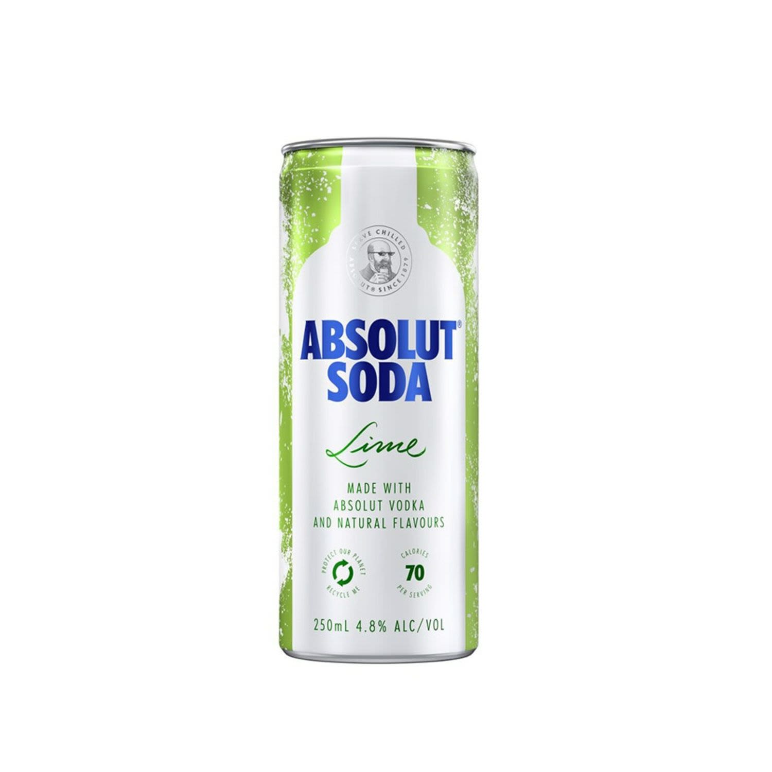 Absolut Lime & Soda Can 250mL