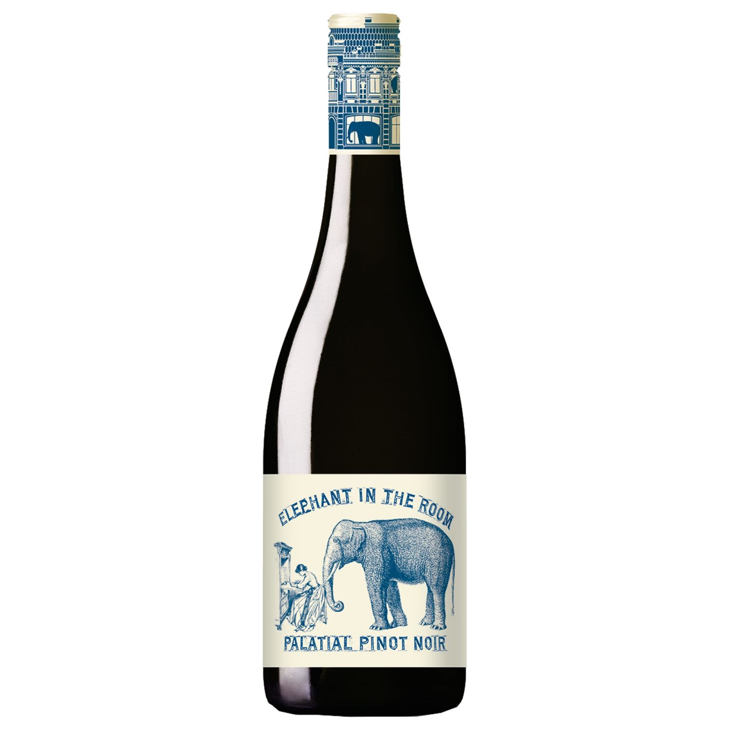 Elephant In The Room Pinot Noir<br /> <br />Alcohol Volume: 13.50%<br /><br />Pack Format: Bottle<br /><br />Standard Drinks: 8</br /><br />Pack Type: Bottle<br /><br />Country of Origin: Australia<br /><br />Region: n/a<br /><br />Vintage: '2018<br />