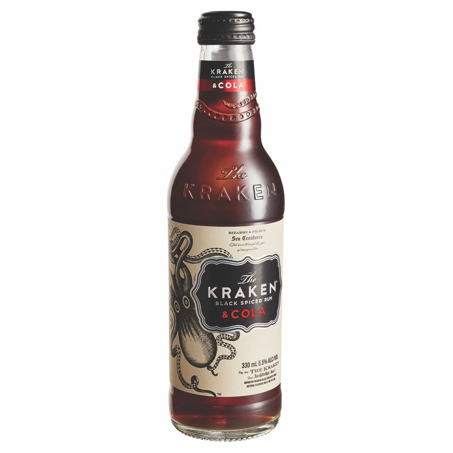 Kraken Black Spiced Rum & Cola Bottle 330mL