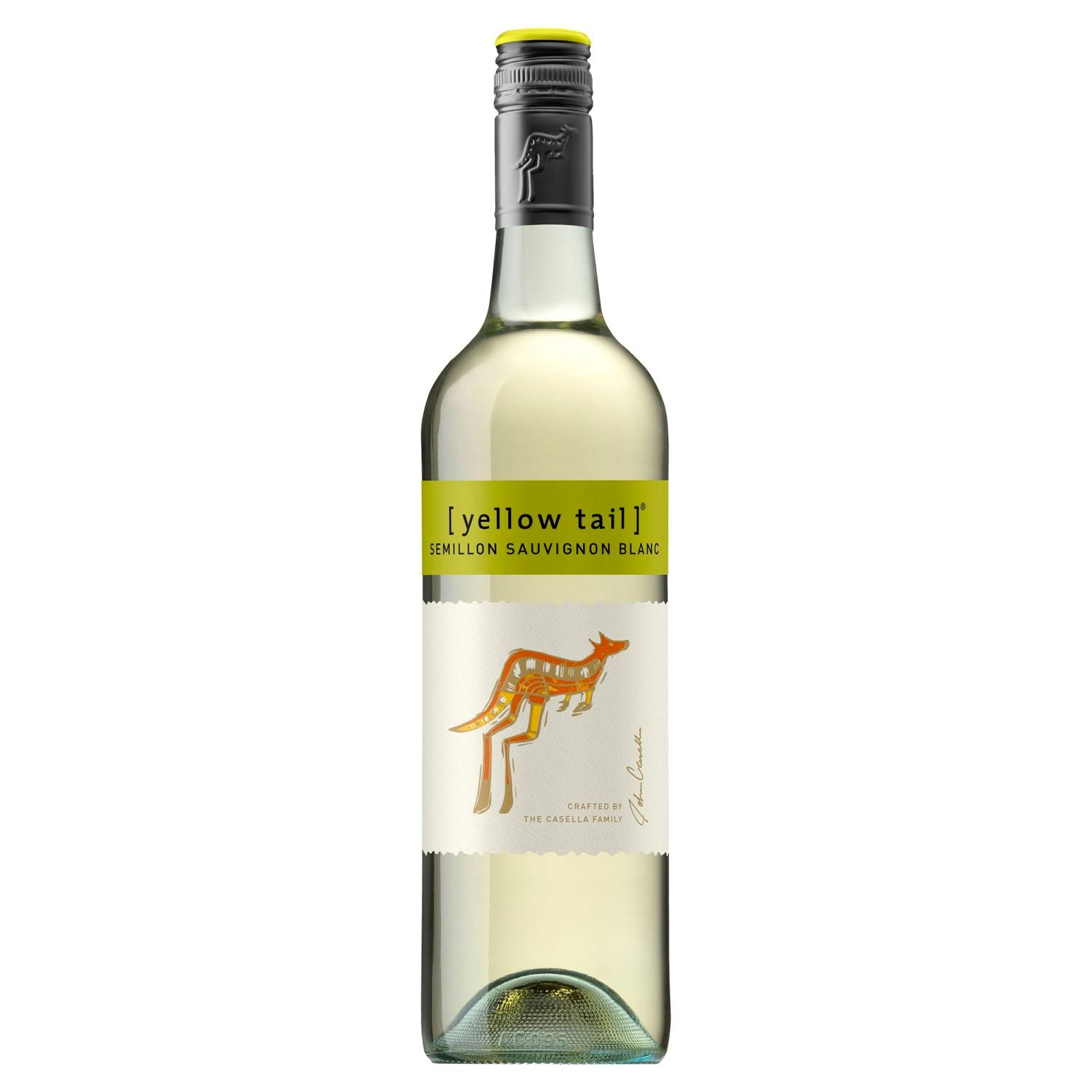 Yellow Tail Semillon Sauvignon Blanc<br /> <br />Alcohol Volume: 11.50%<br /><br />Pack Format: Bottle<br /><br />Standard Drinks: 8</br /><br />Pack Type: Bottle<br /><br />Country of Origin: Australia<br /><br />Region: n/a<br /><br />Vintage: '2018<br />