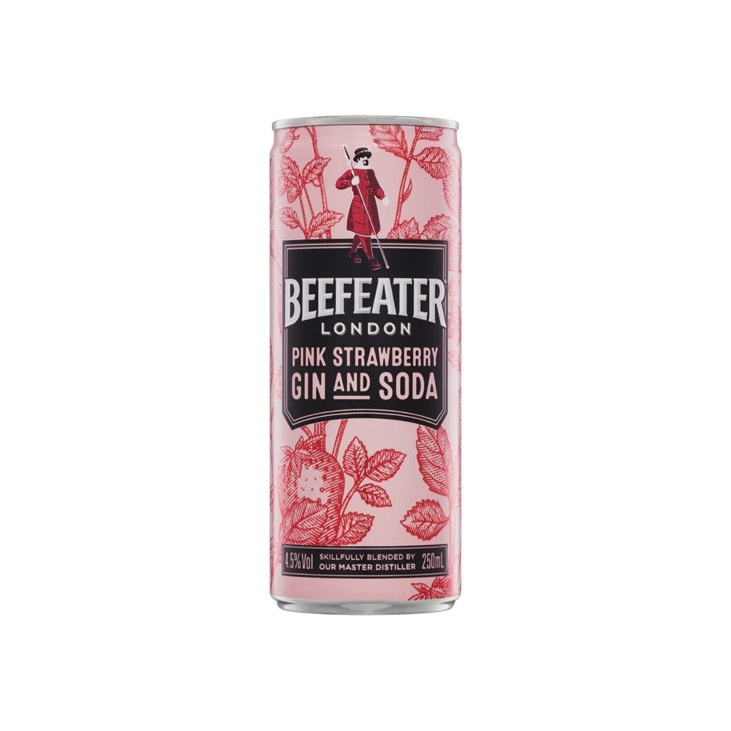 Beefeater Pink Strawberry Gin & Soda Can 250mL 24 Pack