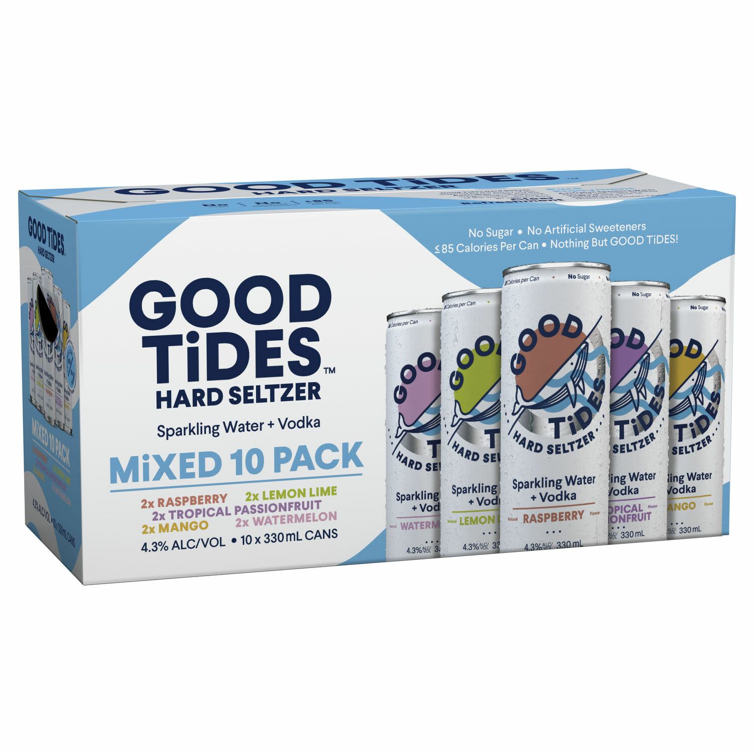 Good Tides Seltzer Mixed Pack 330mL 10 Pack