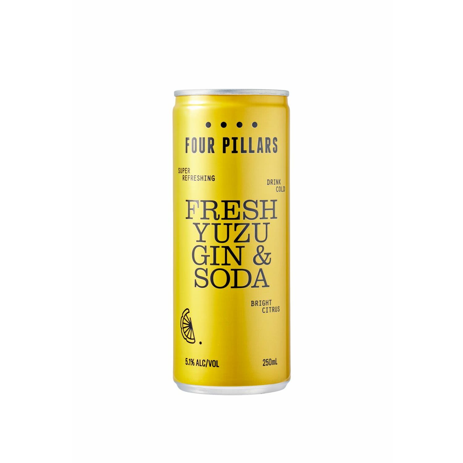 Four Pillars Fresh Yuzu Gin & Soda Can 250mL