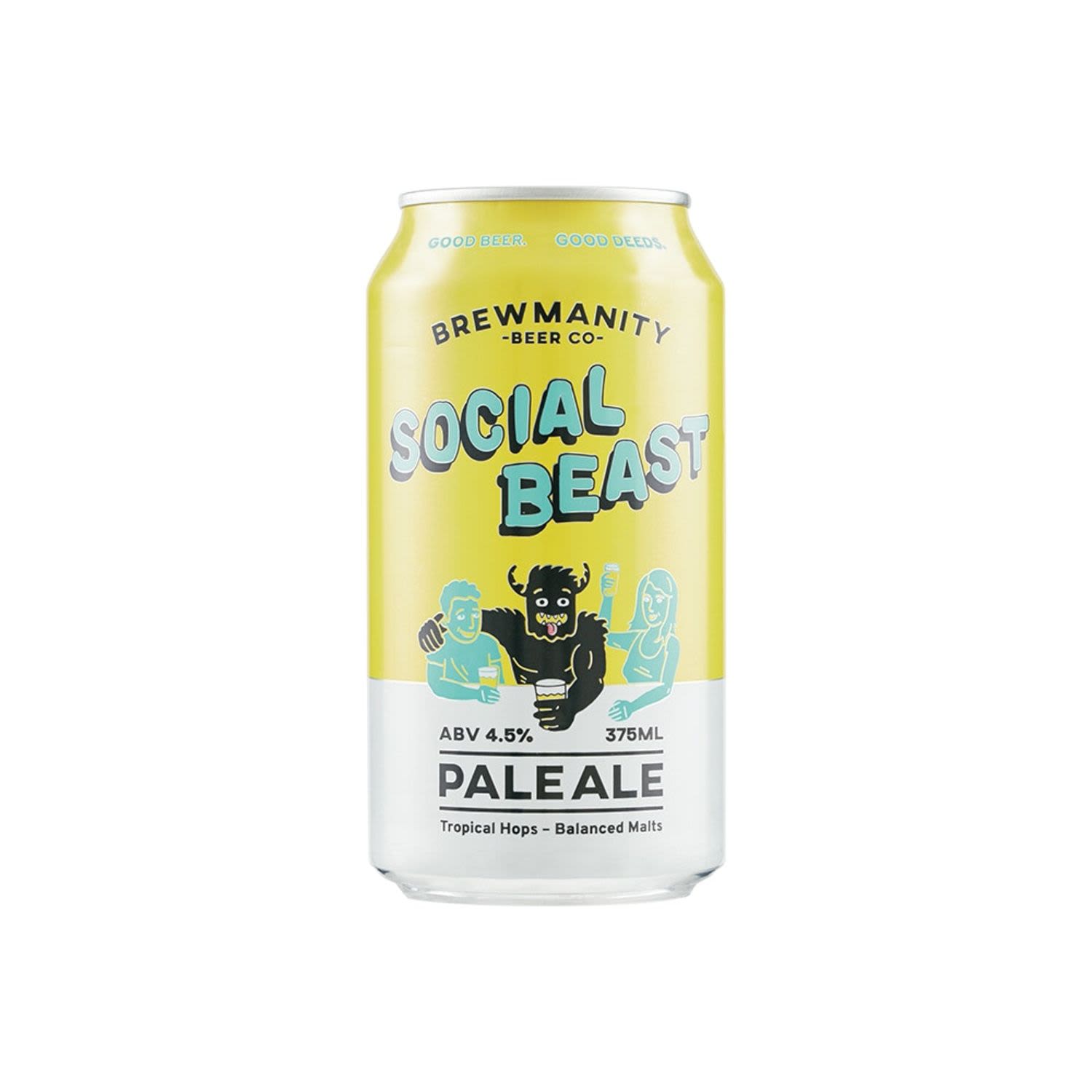 Brewmanity Social Beast Pale Ale Can 375mL 24 Pack