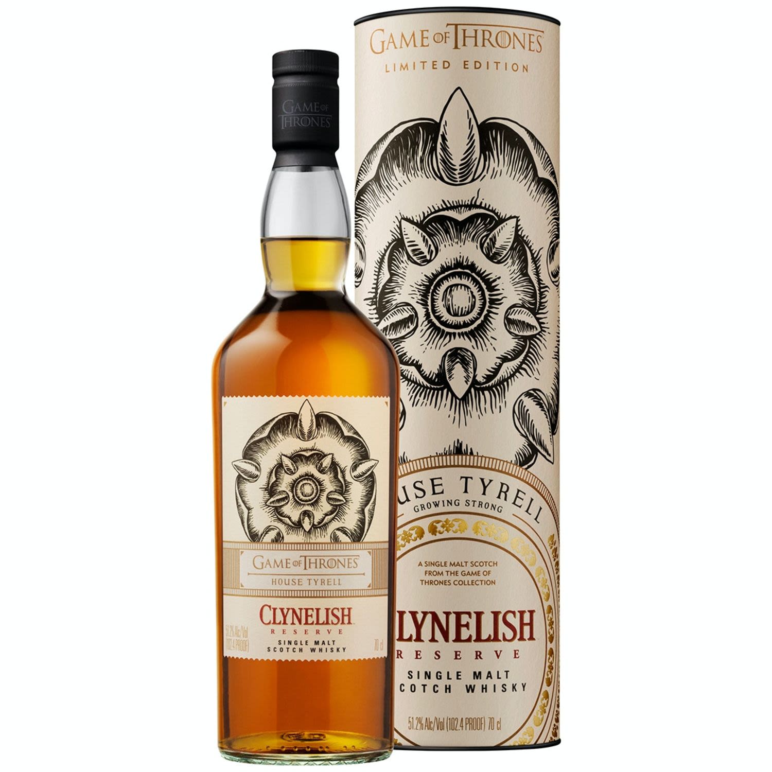 Game of Thrones House Tyrell - Clynelish Reserve Single Malt Scotch Whisky 700mL Bottle