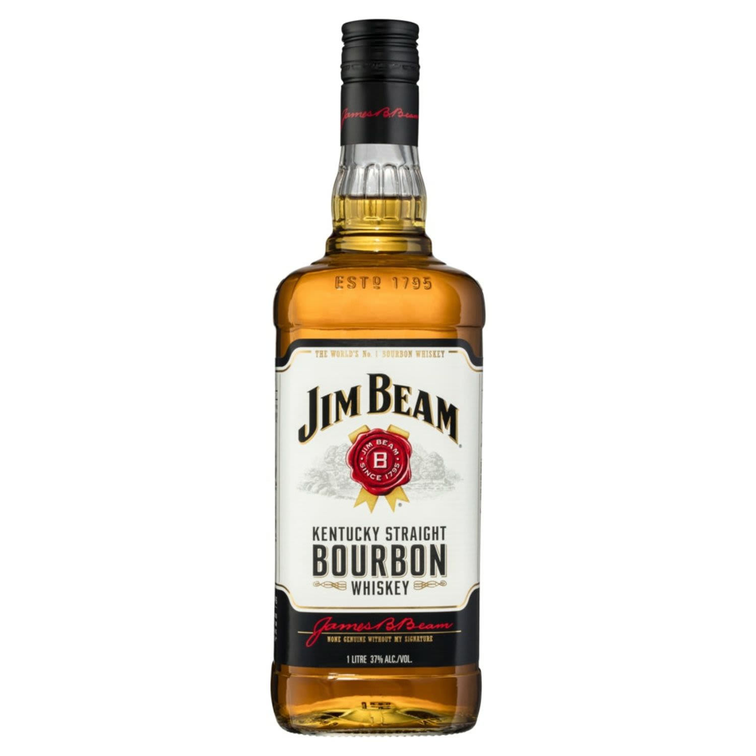 Jim Beam White Label Bourbon 1L Bottle