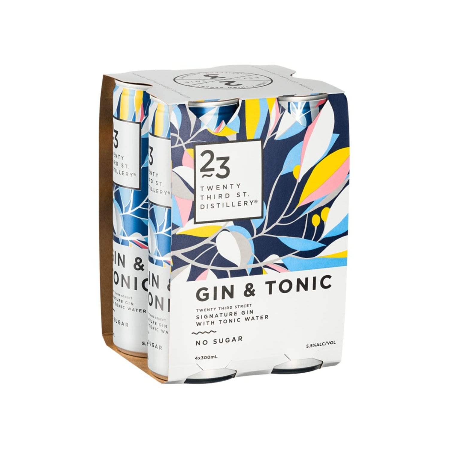 23rd Street Gin & Tonic Can 300mL 4 Pack