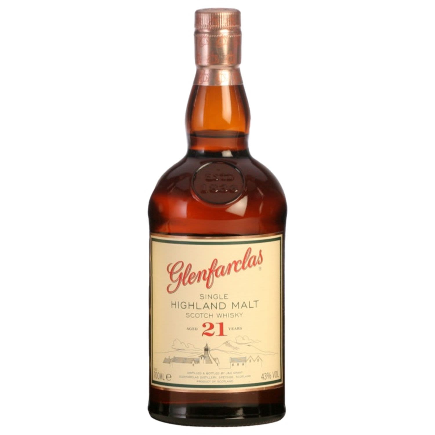 Glenfarclas 21 Year Old Single Malt Scotch Whisky 700mL Bottle