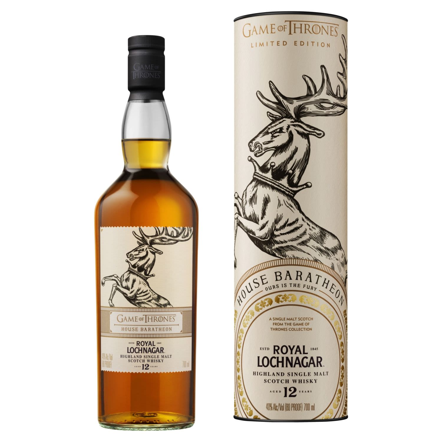Game of Thrones House Baratheon Royal Lochnagar 12 Year Old Single Malt Scotch Whisky 700mL Bottle