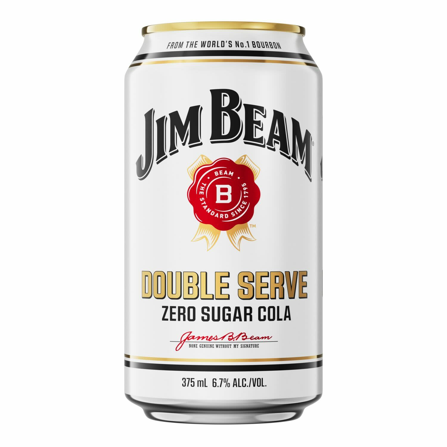 Jim Beam Double Serve Zero 375ml Can