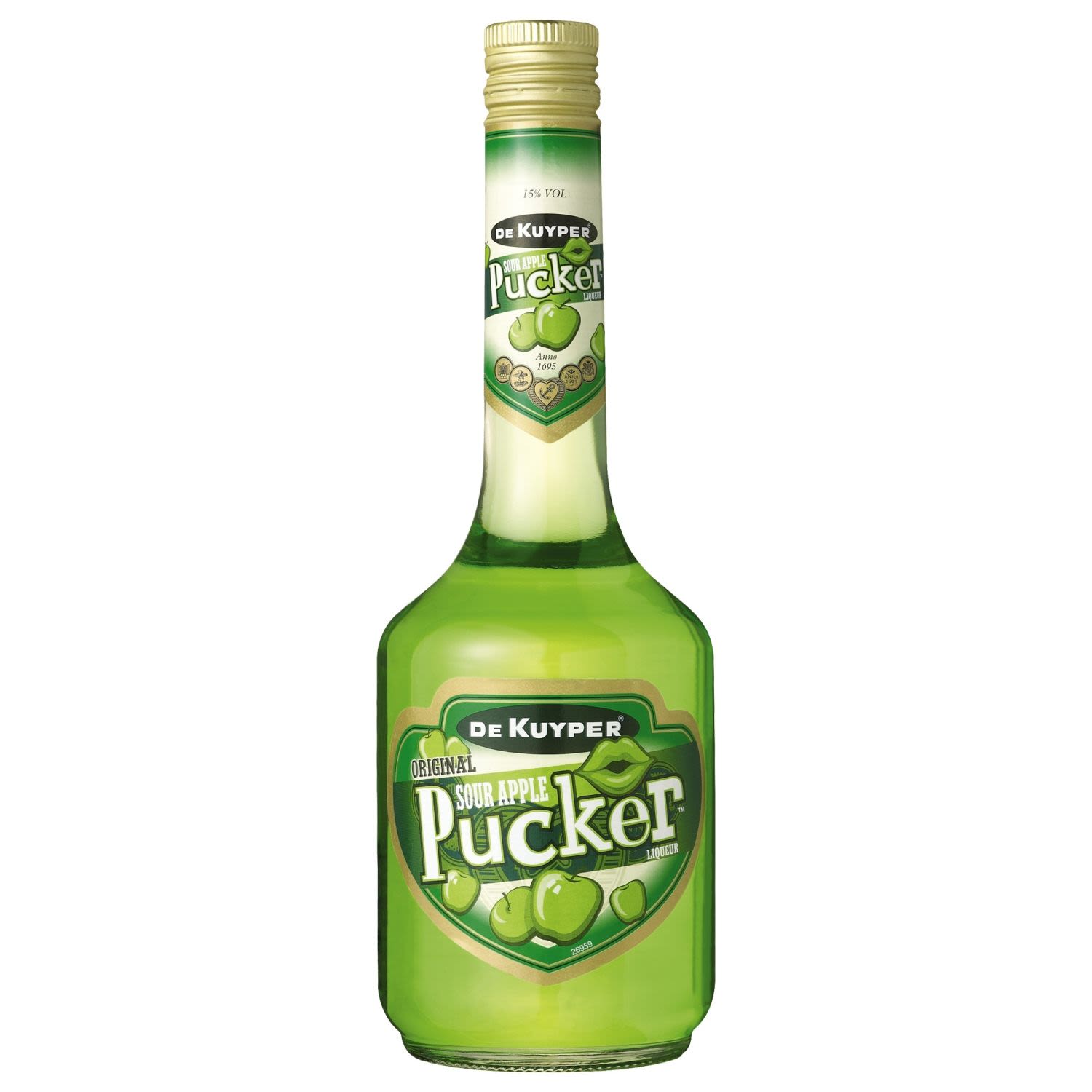 De Kuyper Sour Apple 700mL<br /> <br />Alcohol Volume: 15.00%<br /><br />Pack Format: Bottle<br /><br />Standard Drinks: 8.3</br /><br />Pack Type: Bottle<br /><br />Country of Origin: Netherlands<br />