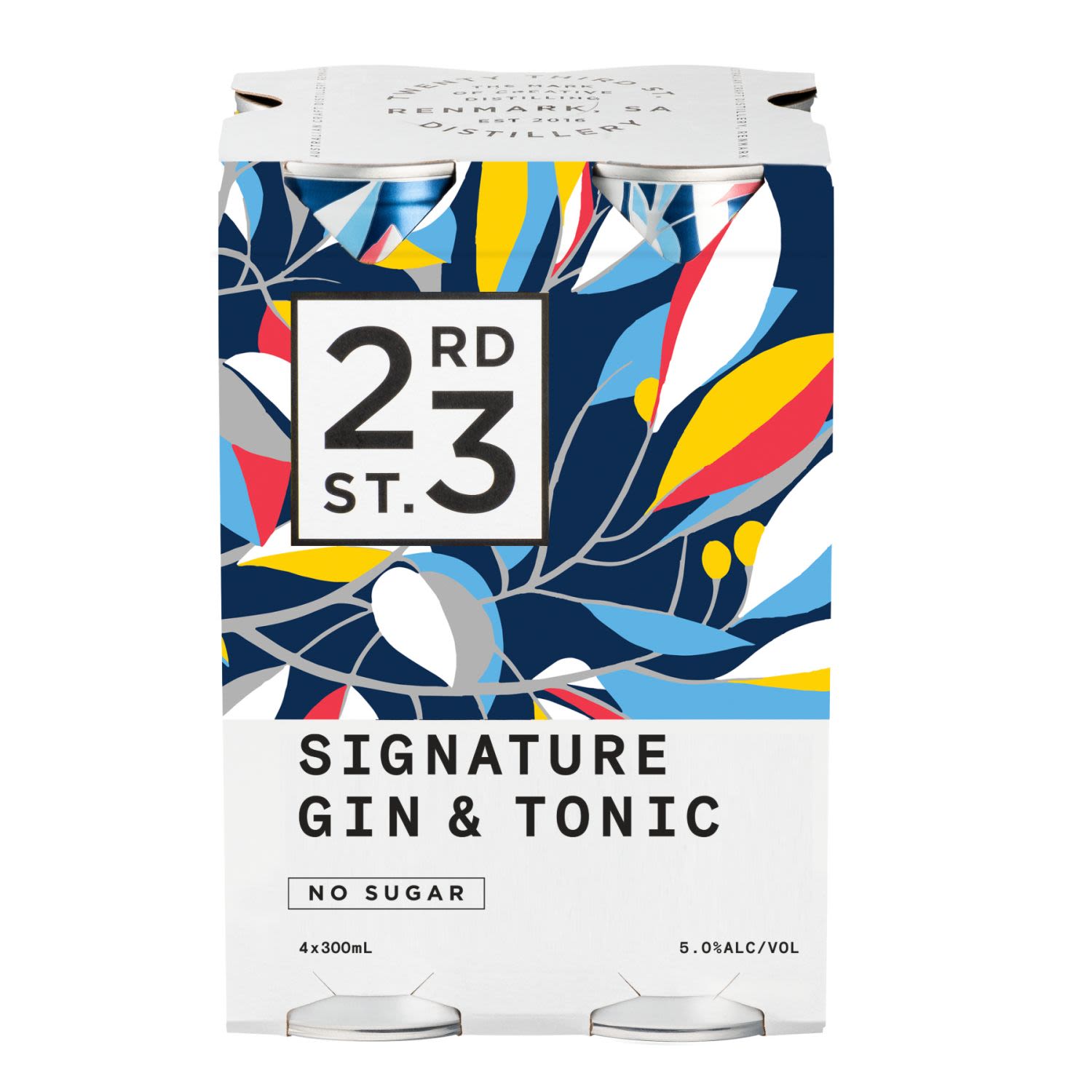 23rd Street Gin & Tonic 5% Can 300mL 4 Pack