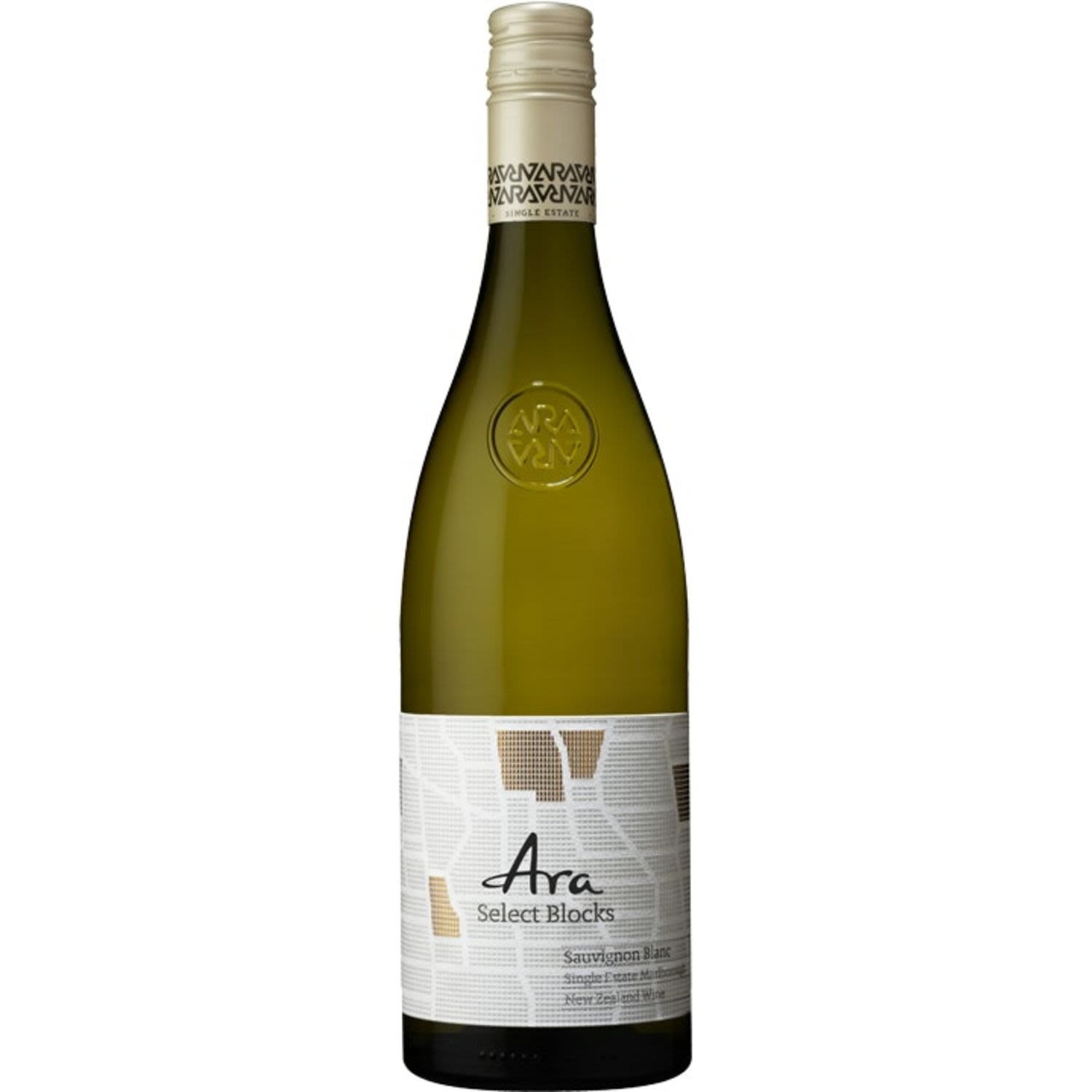 The Ara Select Blocks Sauvignon Blanc is vibrant and intense, showing ripe, clean stone and grapefruit characters. It is very concentrated with a generous, textured mouth feel and a long clean finish.<br /> <br />Alcohol Volume: 12.50%<br /><br />Pack Format: Bottle<br /><br />Standard Drinks: 7.4</br /><br />Pack Type: Bottle<br /><br />Country of Origin: New Zealand<br /><br />Region: Marlborough<br /><br />Vintage: Vintages Vary<br />
