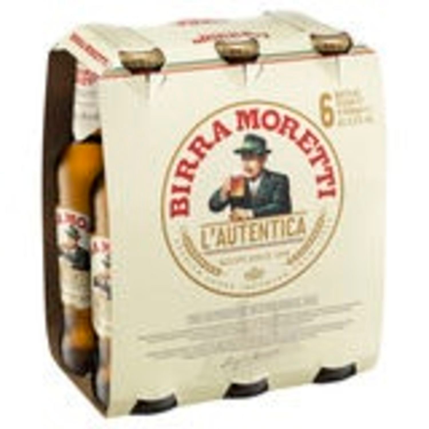 Birra Moretti Lager Bottle 330mL 6 Pack