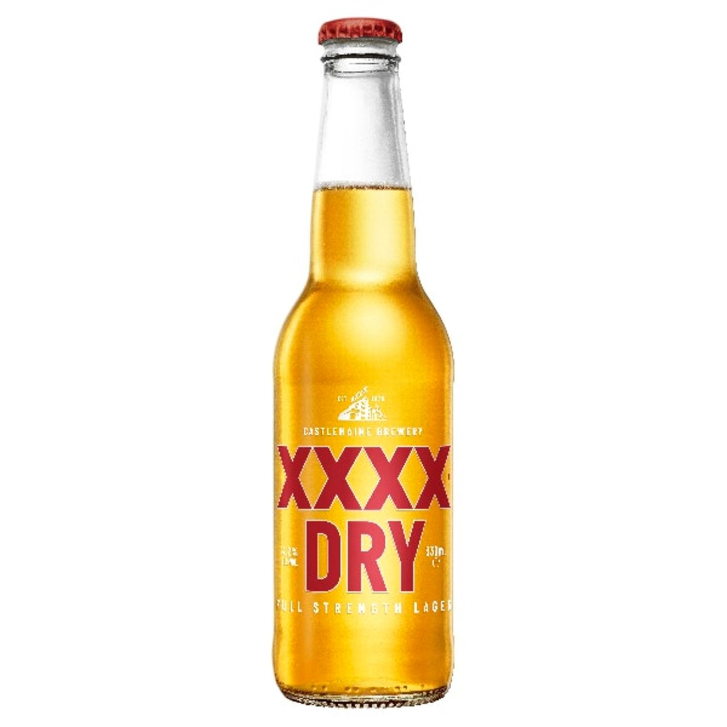 XXXX Dry Lager Bottle 330mL