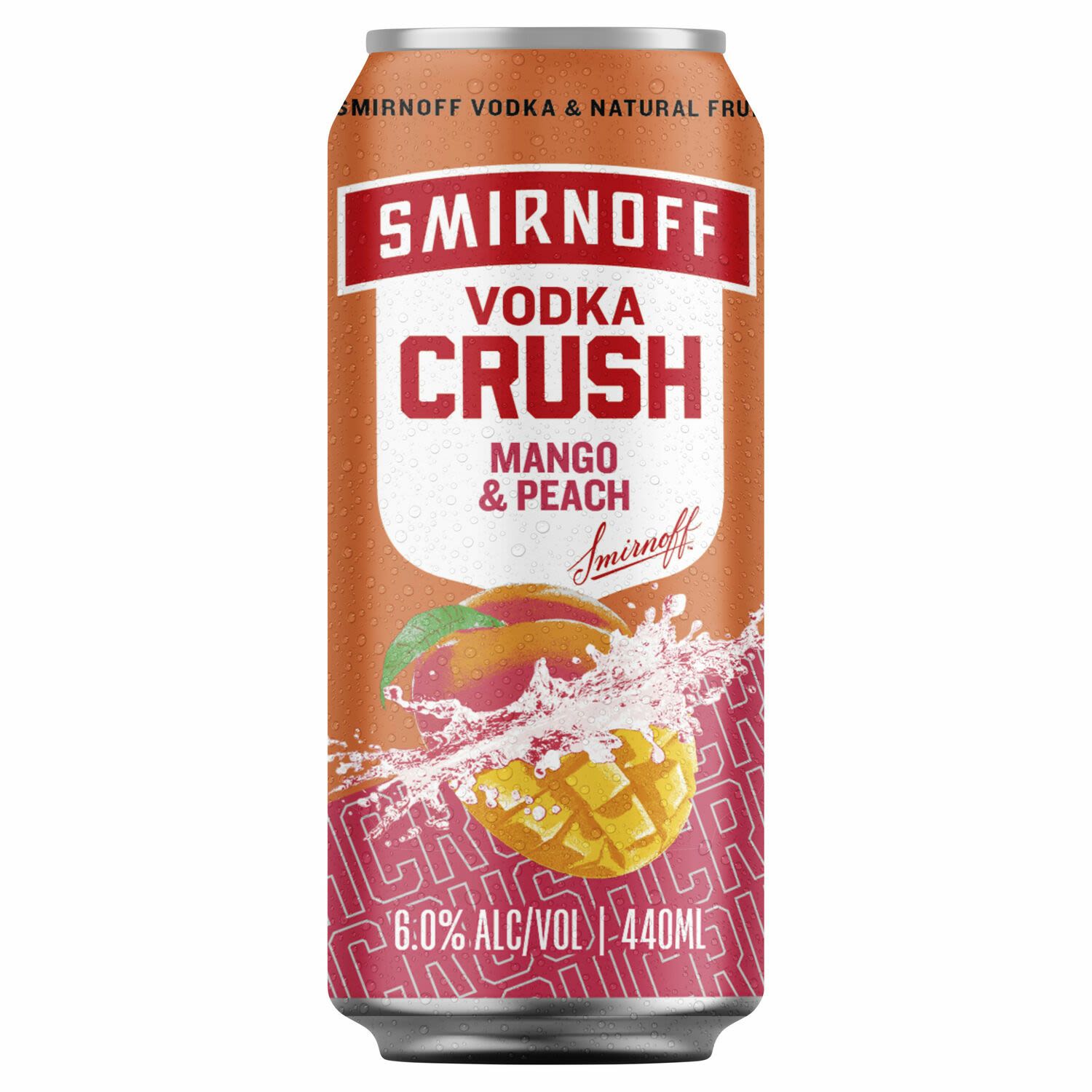 Smirnoff Crush Peach Mango Can 440mL