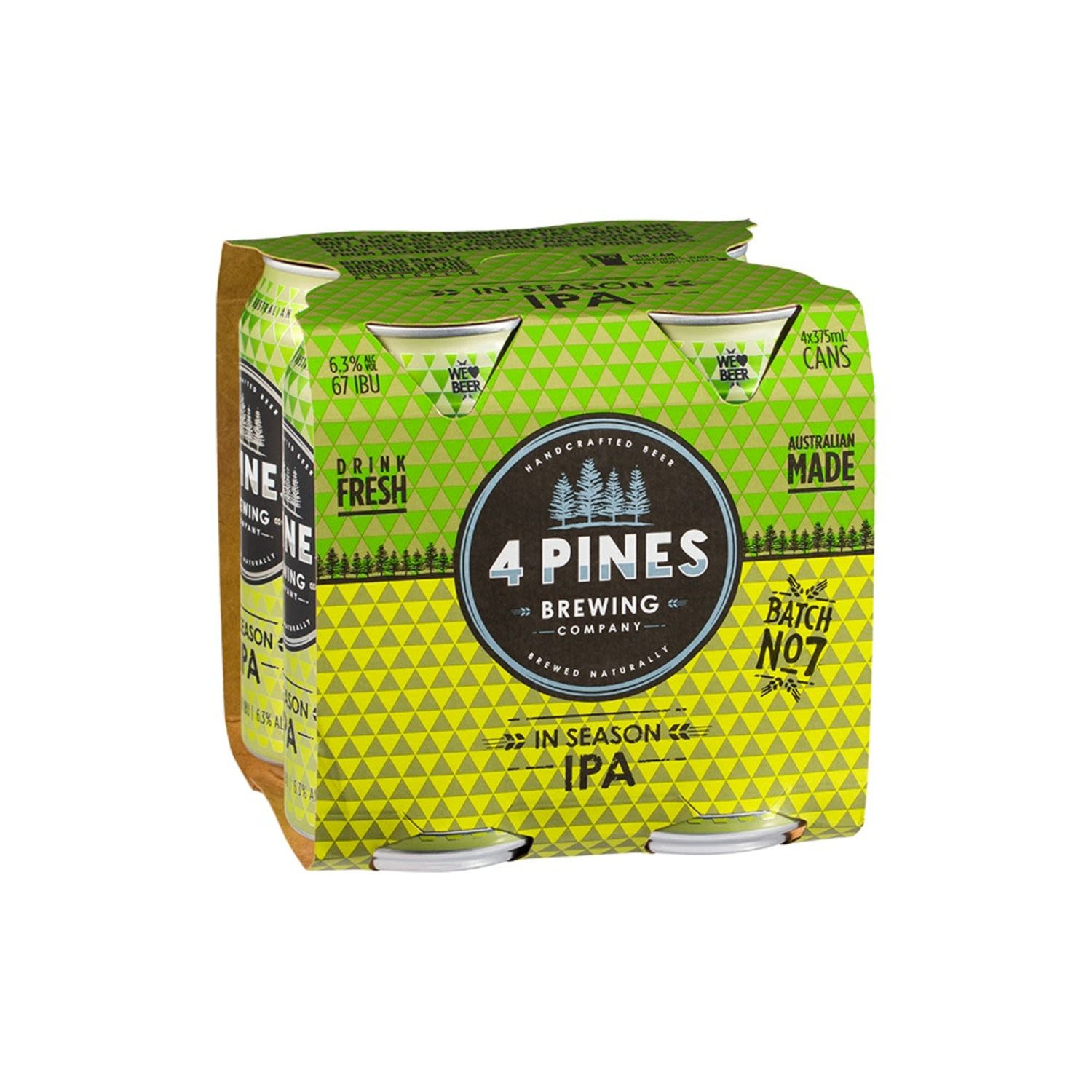 4 Pines In Season IPA Can 375mL 4 Pack