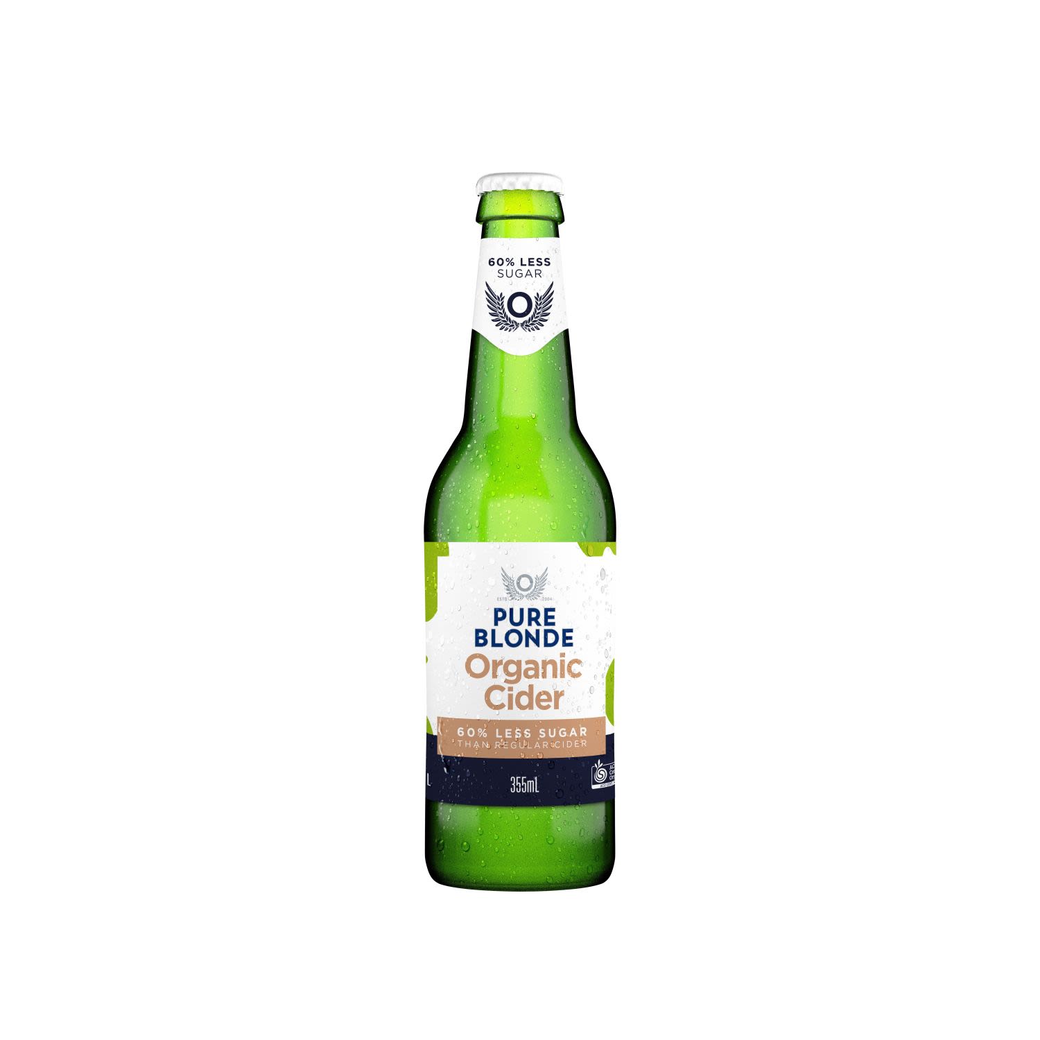 Pure Blonde Organic Apple Cider Bottle 355mL