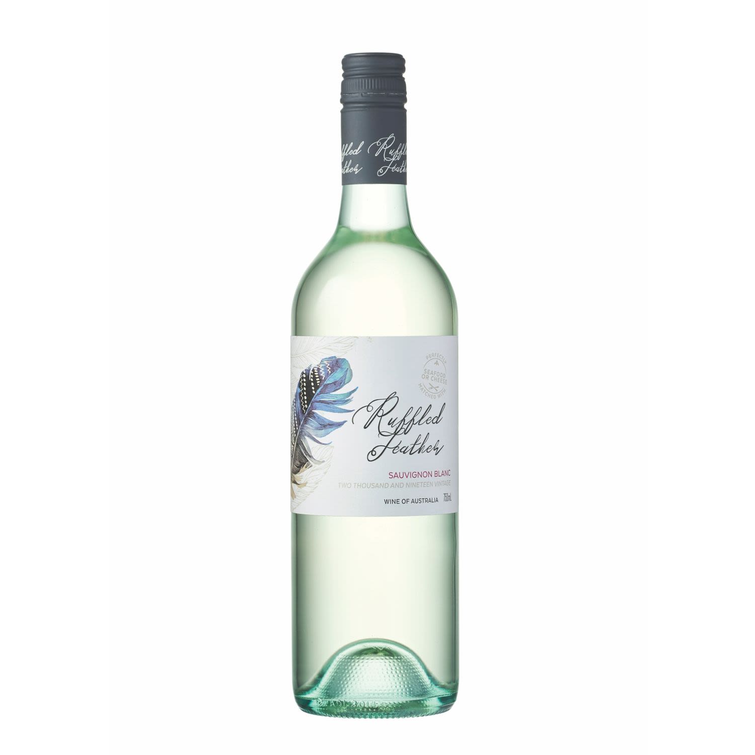 The Ruffled Feather Sauvignon Blanc excites the palate, it’s vibrant, with big juicy flavours. It highlights the diversity of Australian winemakers who produce an array of premium quality wines that rival the world’s best. Enjoy with garlic prawns, spicy Asian cuisine and cheese platters.<br /> <br />Alcohol Volume: 12.00%<br /><br />Pack Format: Bottle<br /><br />Standard Drinks: 7.1</br /><br />Pack Type: Bottle<br /><br />Country of Origin: Australia<br /><br />Region: South Eastern Australia<br /><br />Vintage: Vintages Vary<br />