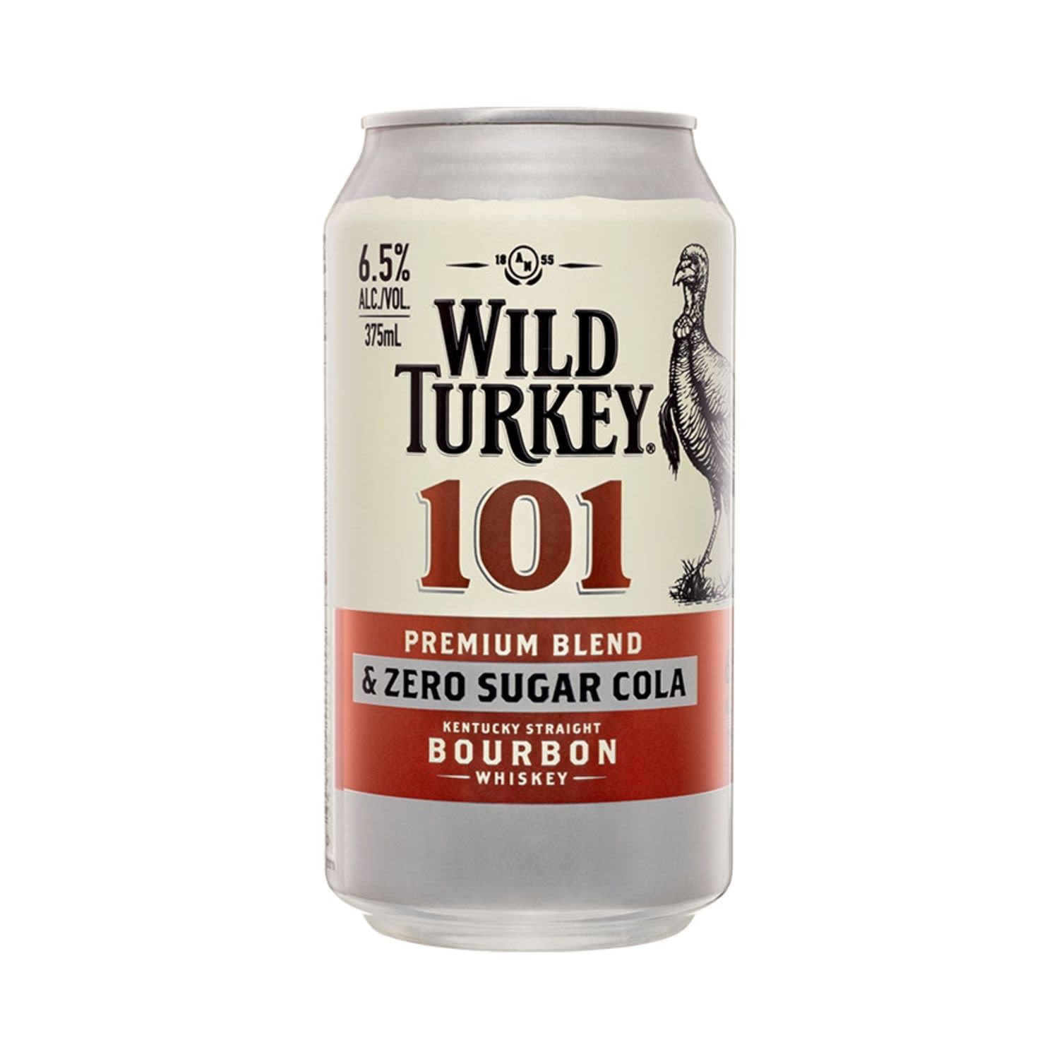Wild Turkey 101 Bourbon & Zero Cola Can 375mL