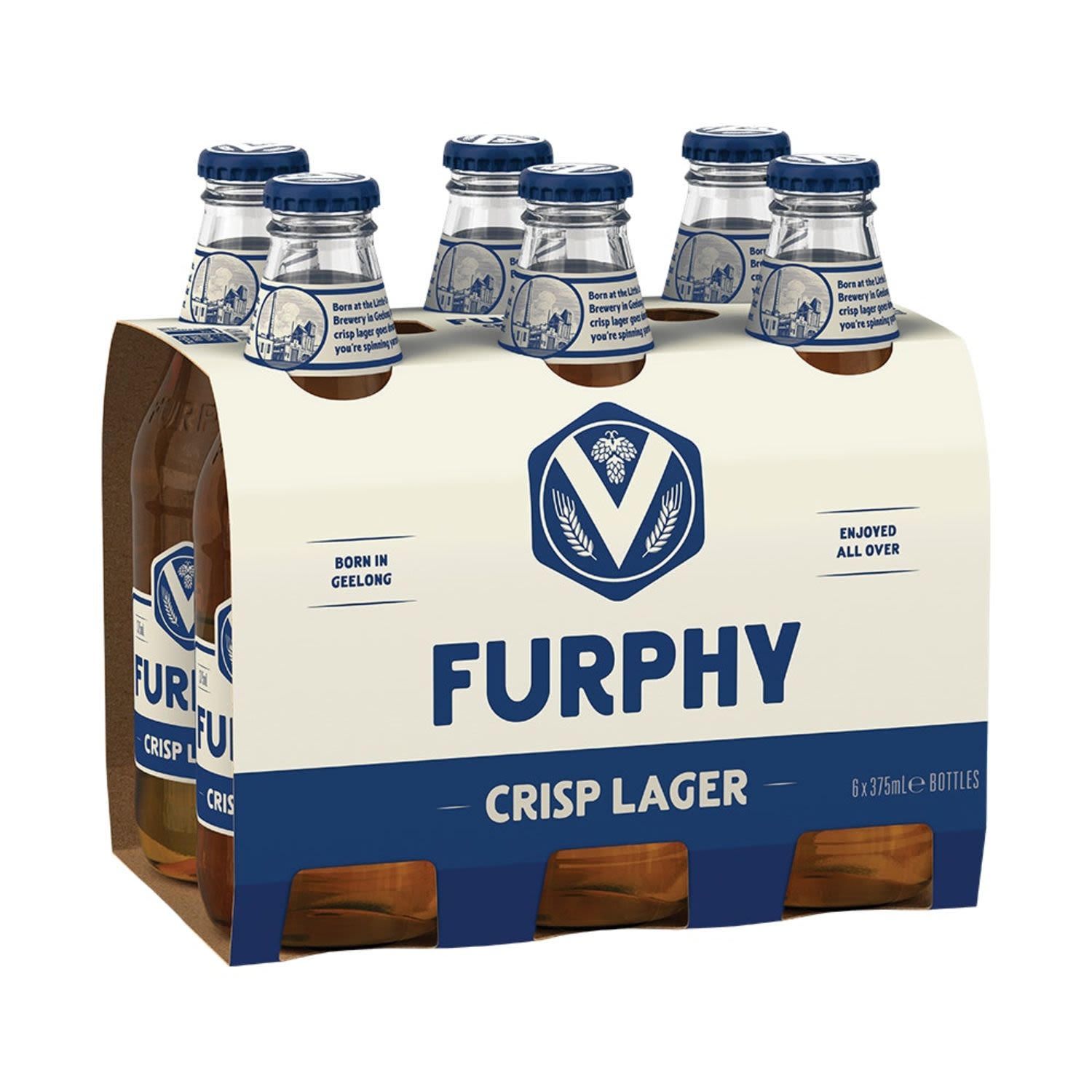 Furphy Crisp Lager Bottle 375mL 6 Pack