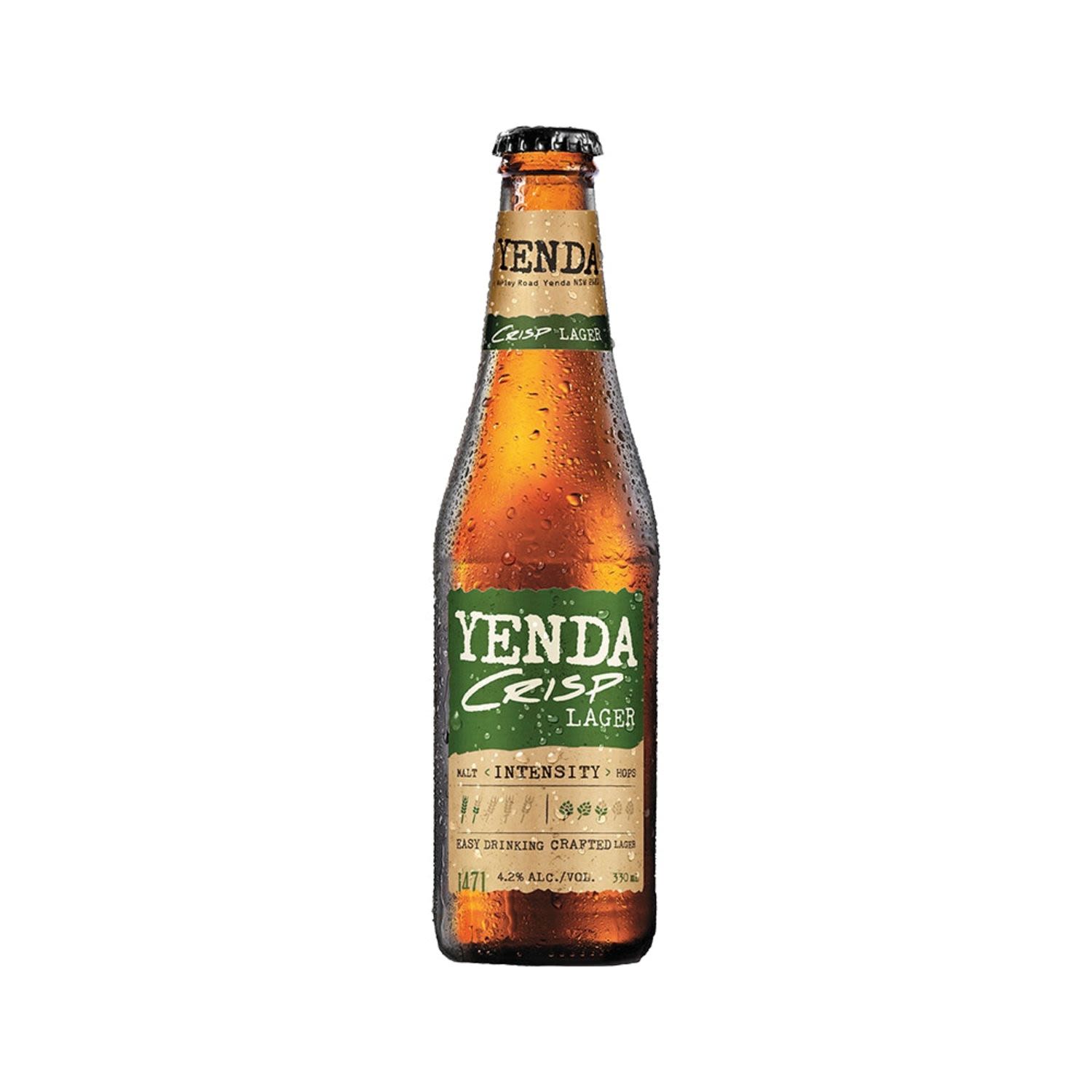 Yenda Crisp Lager Bottle 330mL
