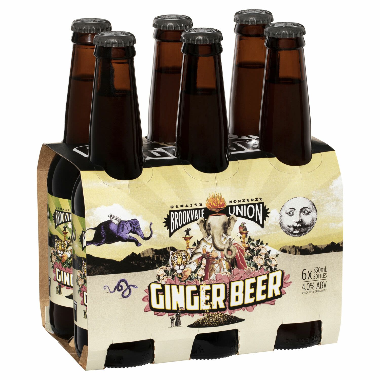 Brookvale Union Ginger Beer Bottle 330mL 6 Pack