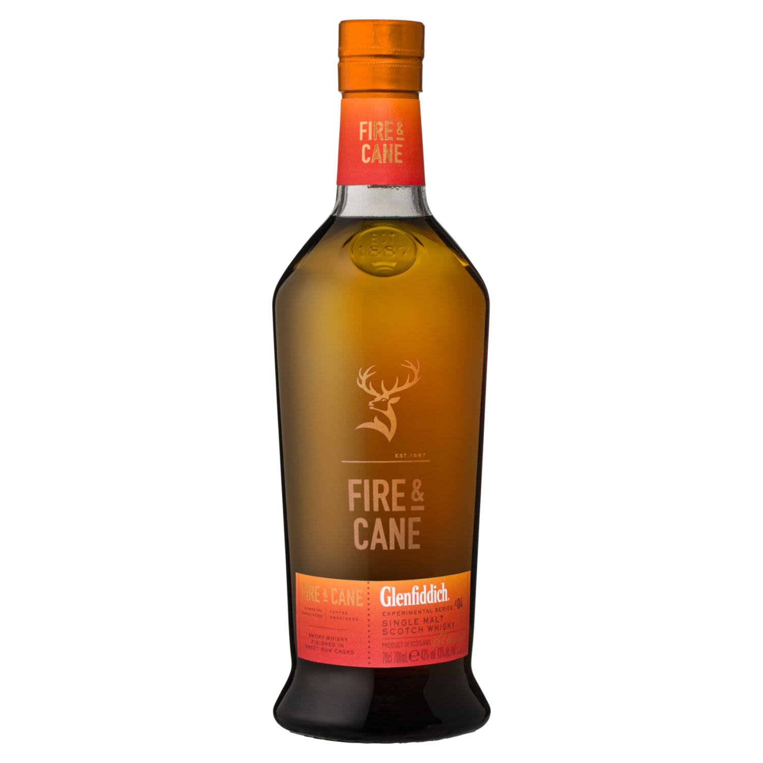 Glenfiddich Fire & Cane Single Malt Scotch Whiskey 700mL Bottle