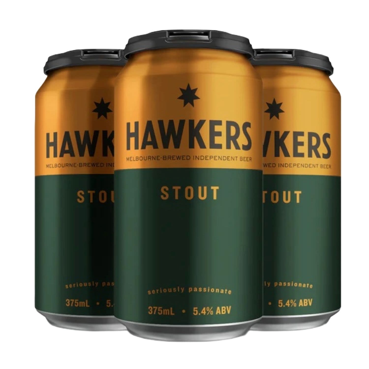 Hawkers Stout Can 375mL 4 Pack