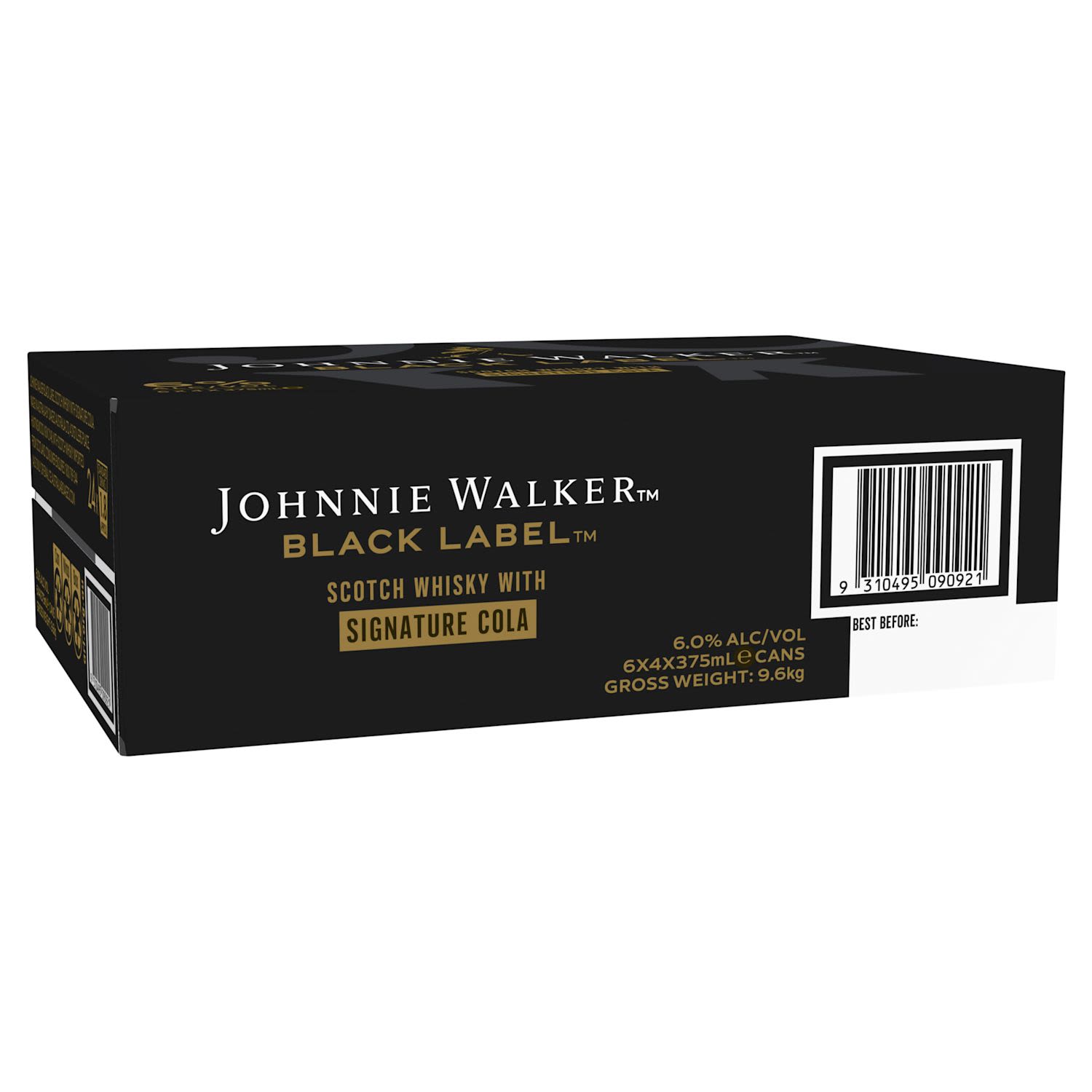 Johnnie Walker Black & Cola 6% Can 375mL 24 Pack