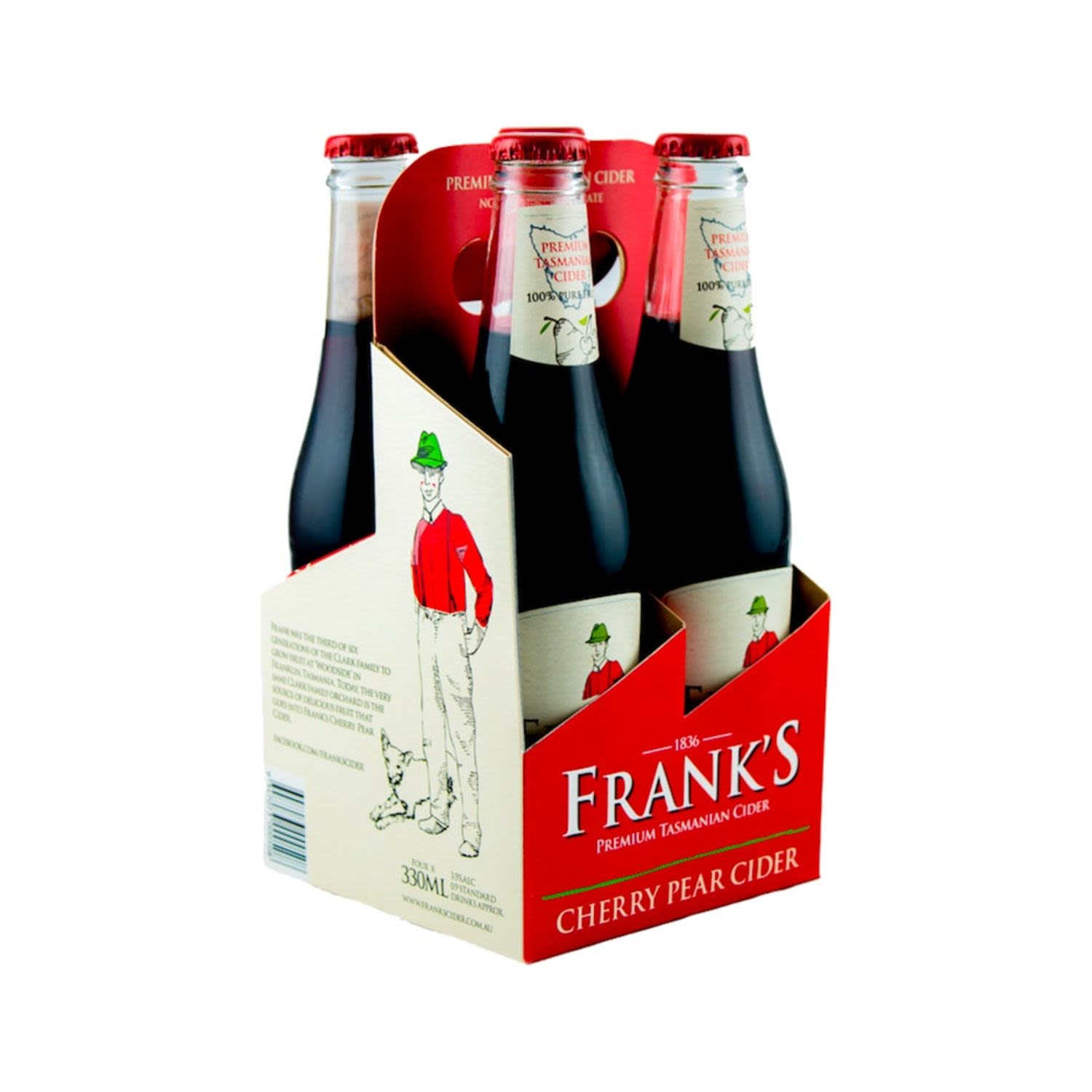 Frank's Summer Cherry & Pear Cider Bottle 330mL 4 Pack