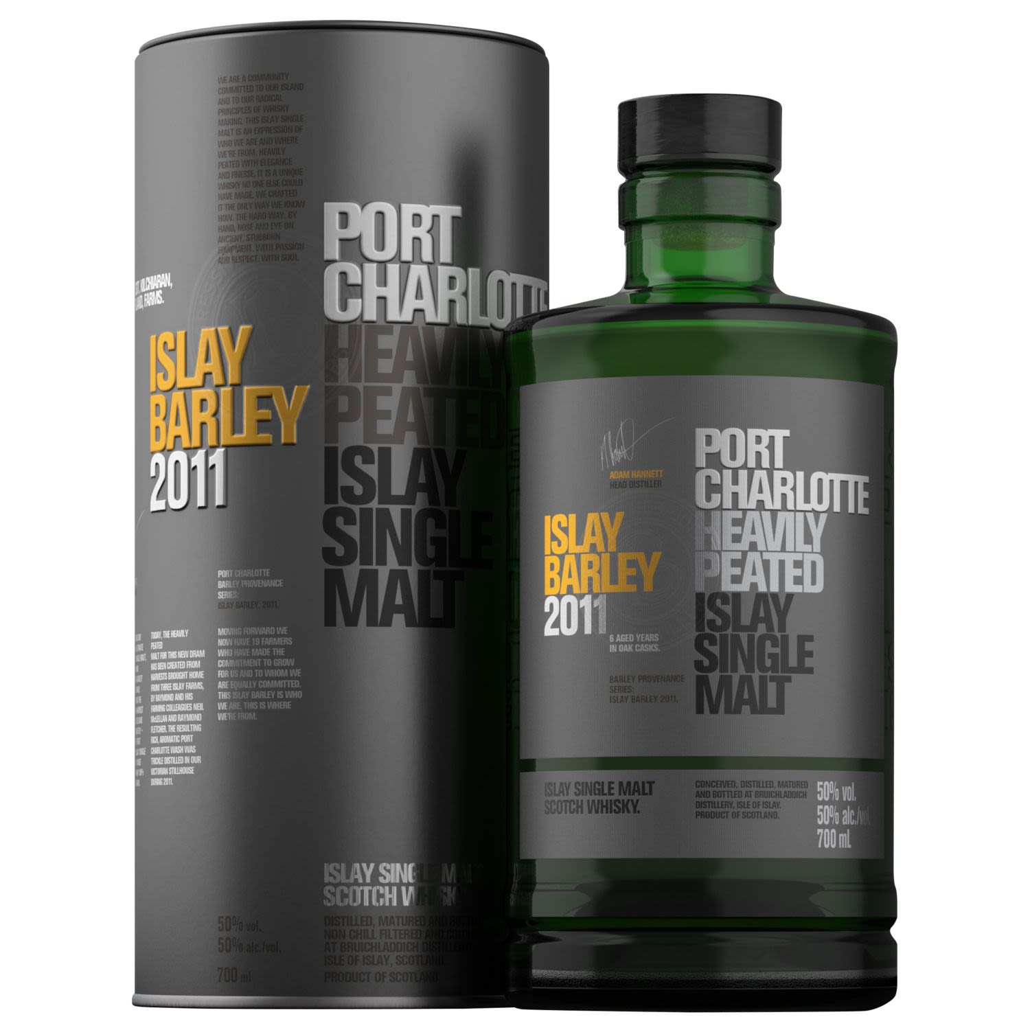 Port Charlotte Islay Barley 2011 Heavily Peated Islay Single Malt 700mL Bottle